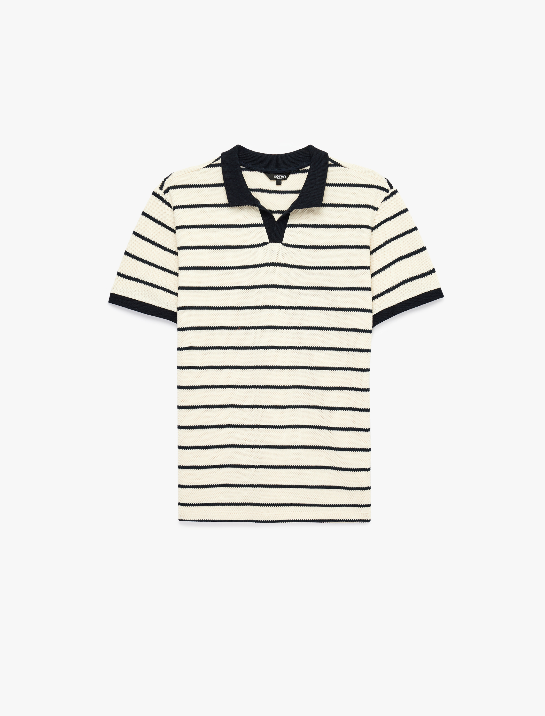   Pamuklu Regular Fit Kısa Kollu Çizgili Polo Yaka Tişört