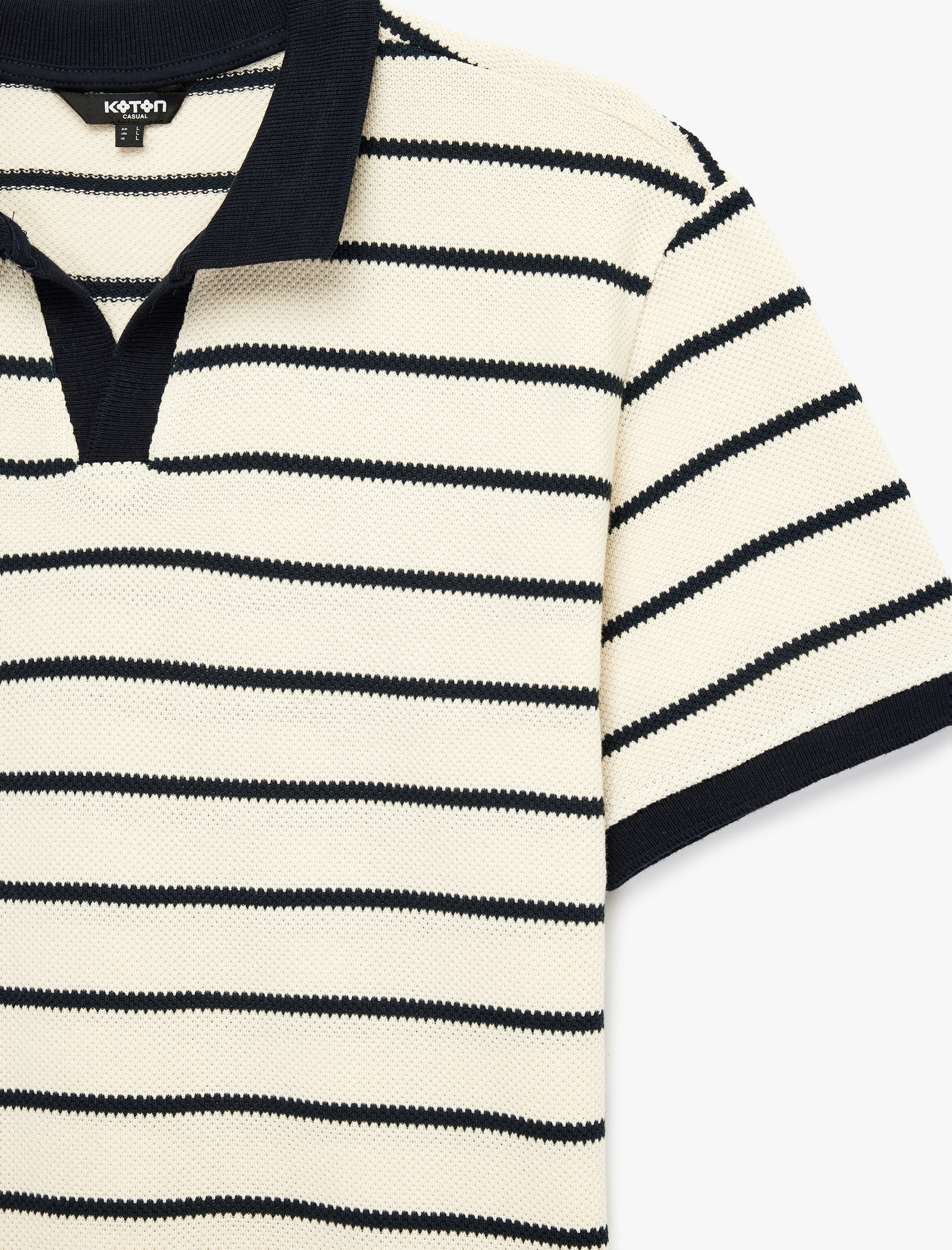   Pamuklu Regular Fit Kısa Kollu Çizgili Polo Yaka Tişört