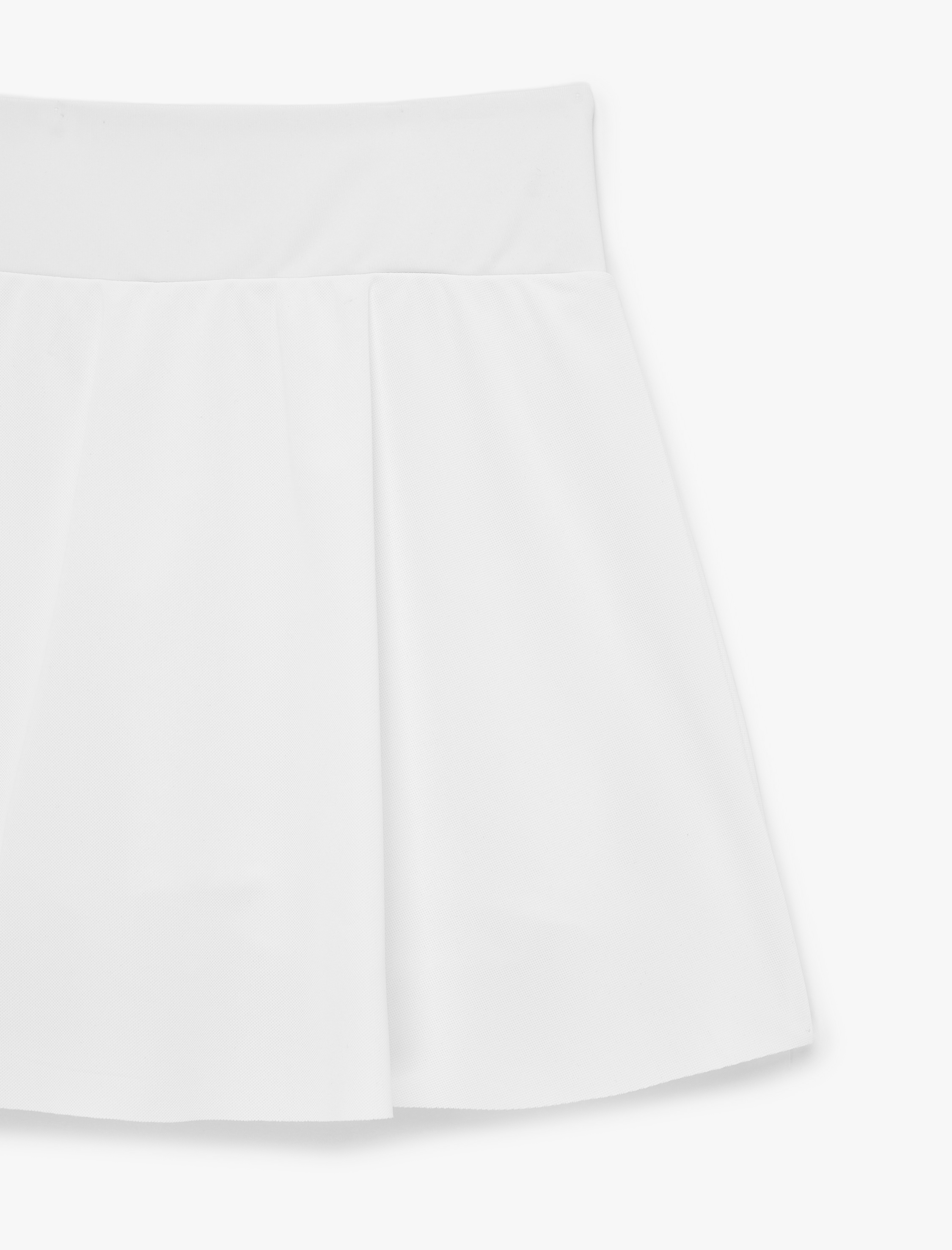   Yüksek Bel Pike Kumaş Mini Spor Şort Etek