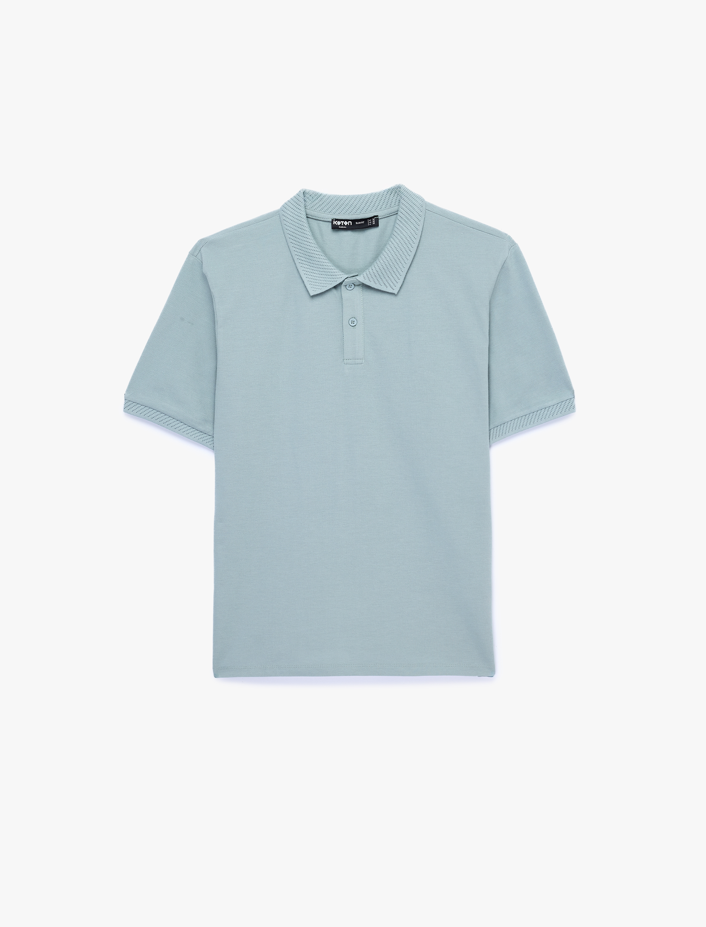   Pamuklu Kısa Kollu Pike Kumaş Düğmeli Polo Yaka Slim Fit Tişört