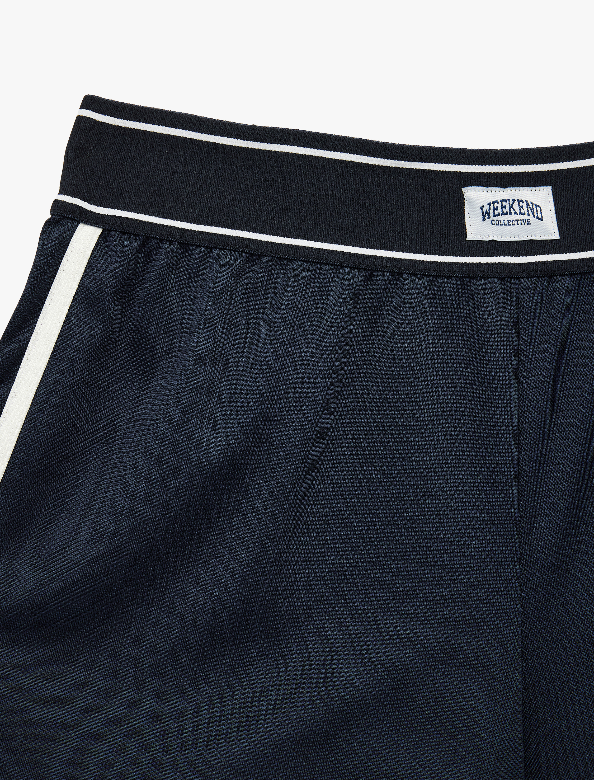   Biyeli Etiket Baskılı Yüksek Bel Rahat Kalıp Spor Şort