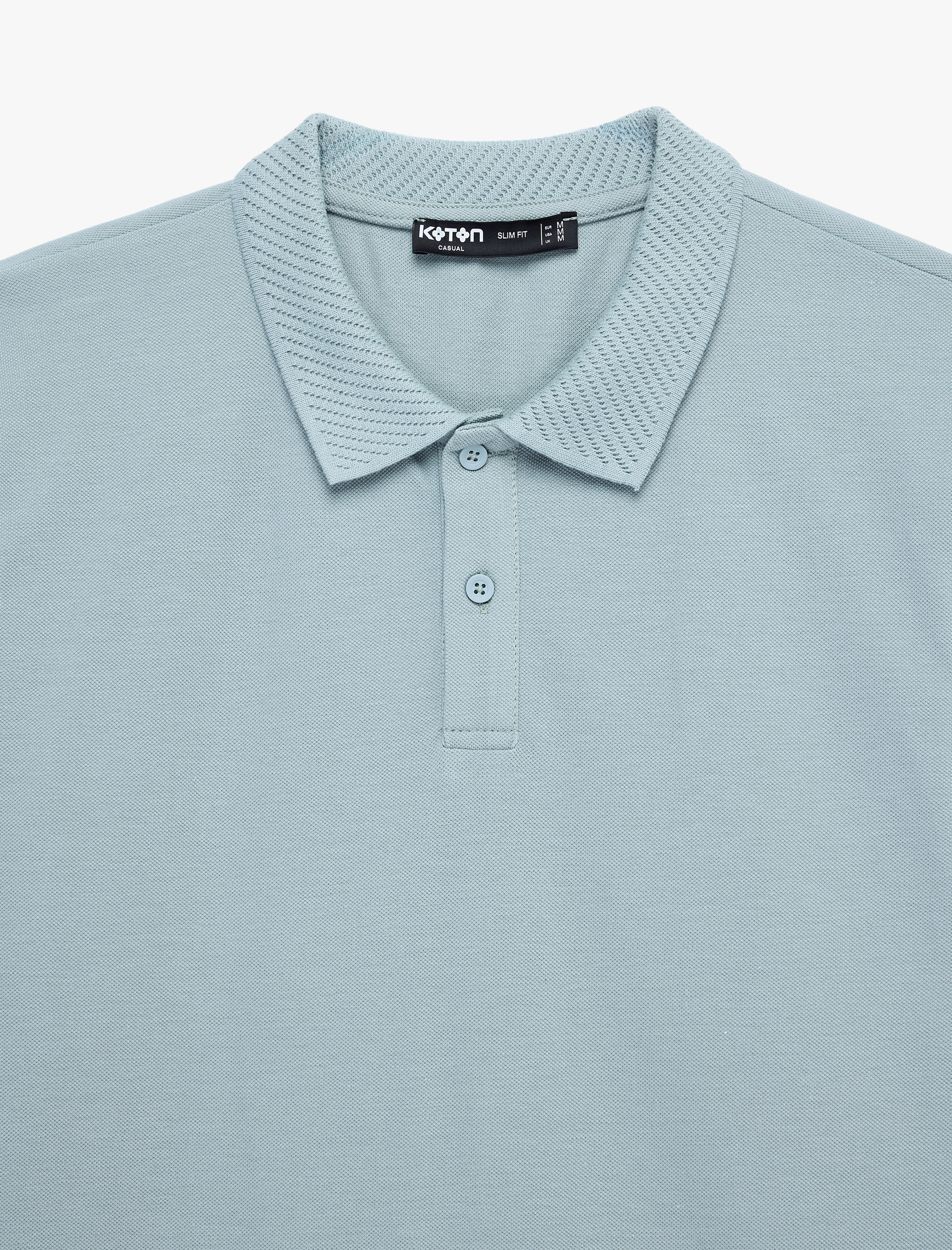   Pamuklu Kısa Kollu Pike Kumaş Düğmeli Polo Yaka Slim Fit Tişört