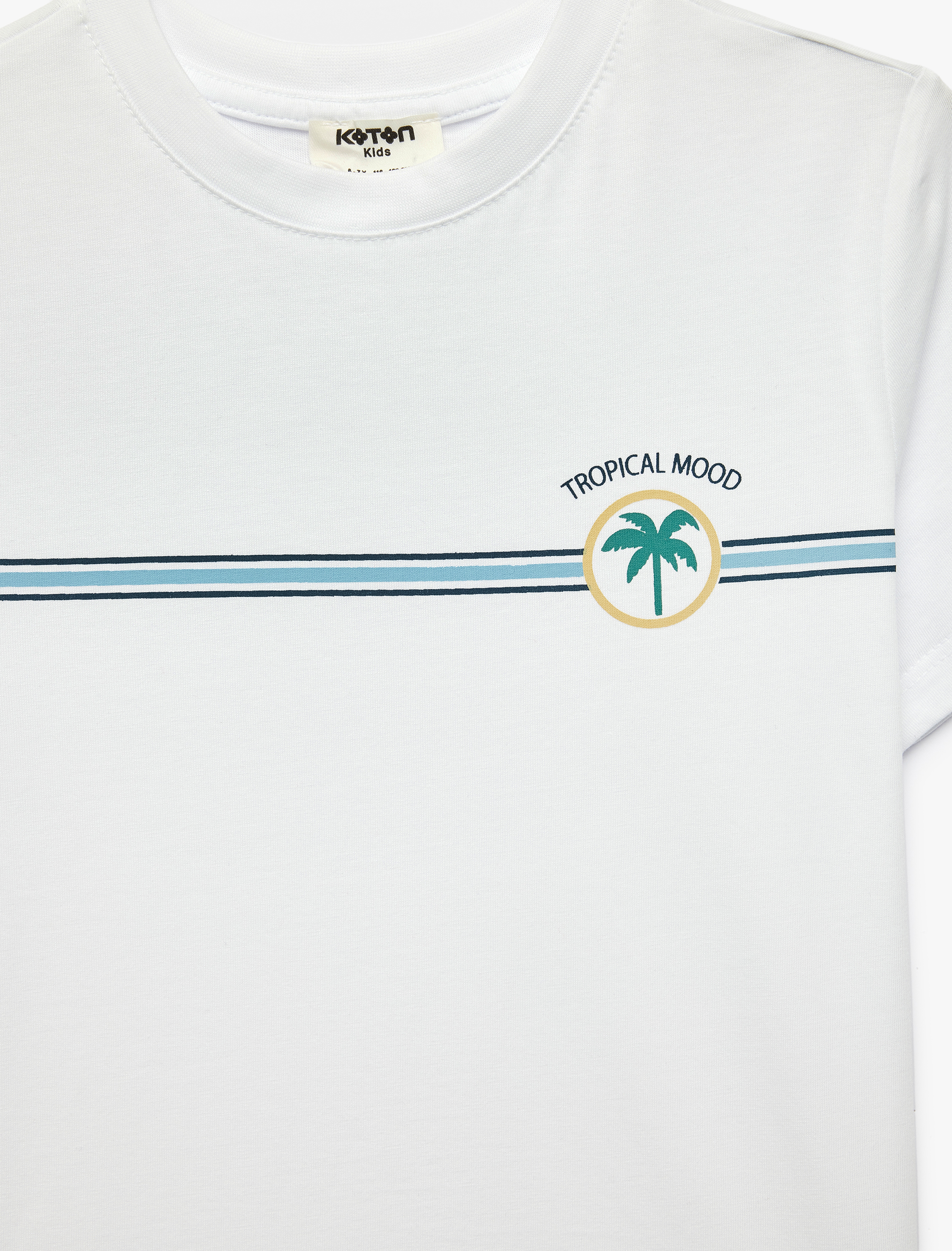  Erkek Çocuk Pamuklu Bisiklet Yaka Kısa Kollu Baskılı Tişört