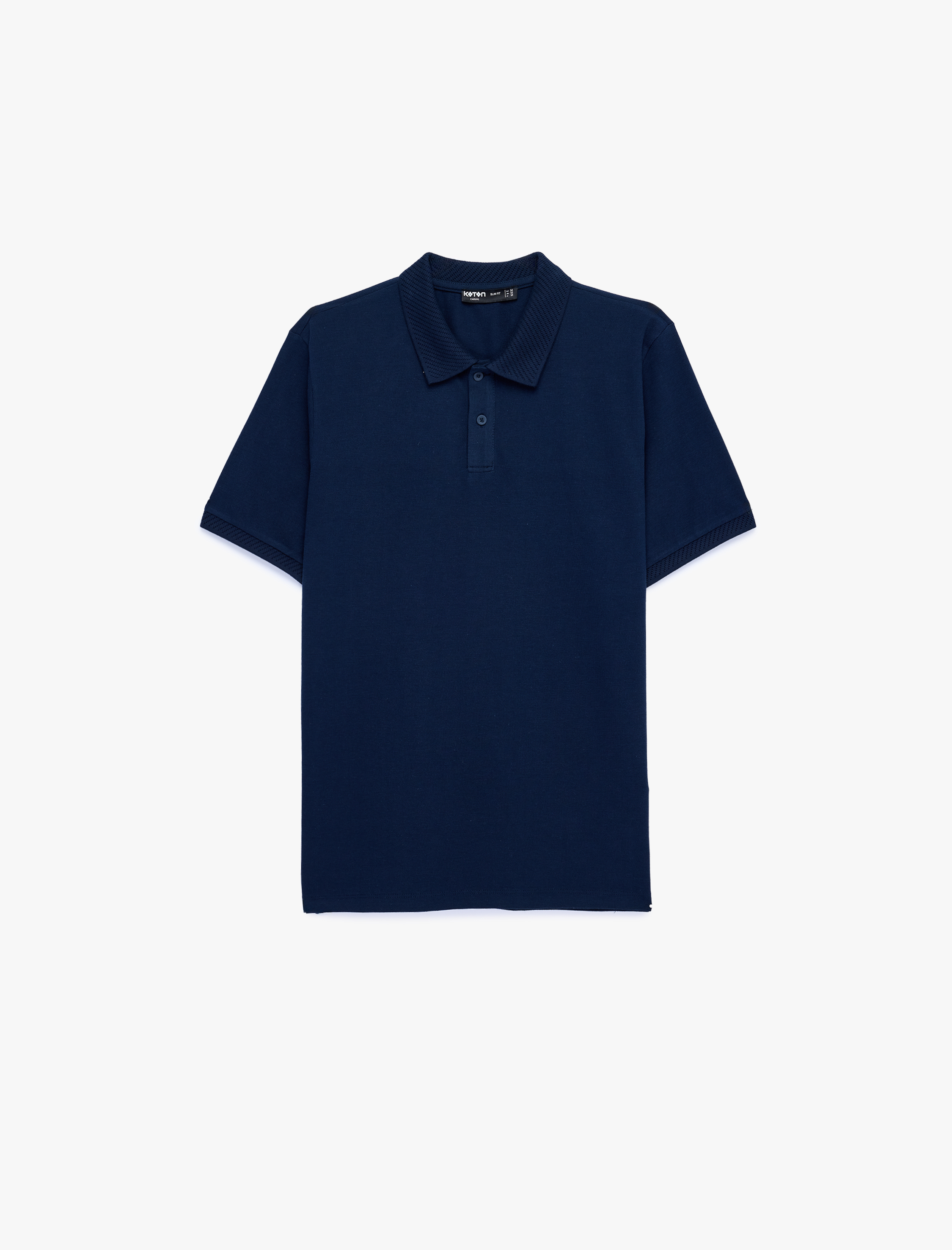   Pamuklu Kısa Kollu Pike Kumaş Düğmeli Polo Yaka Slim Fit Tişört