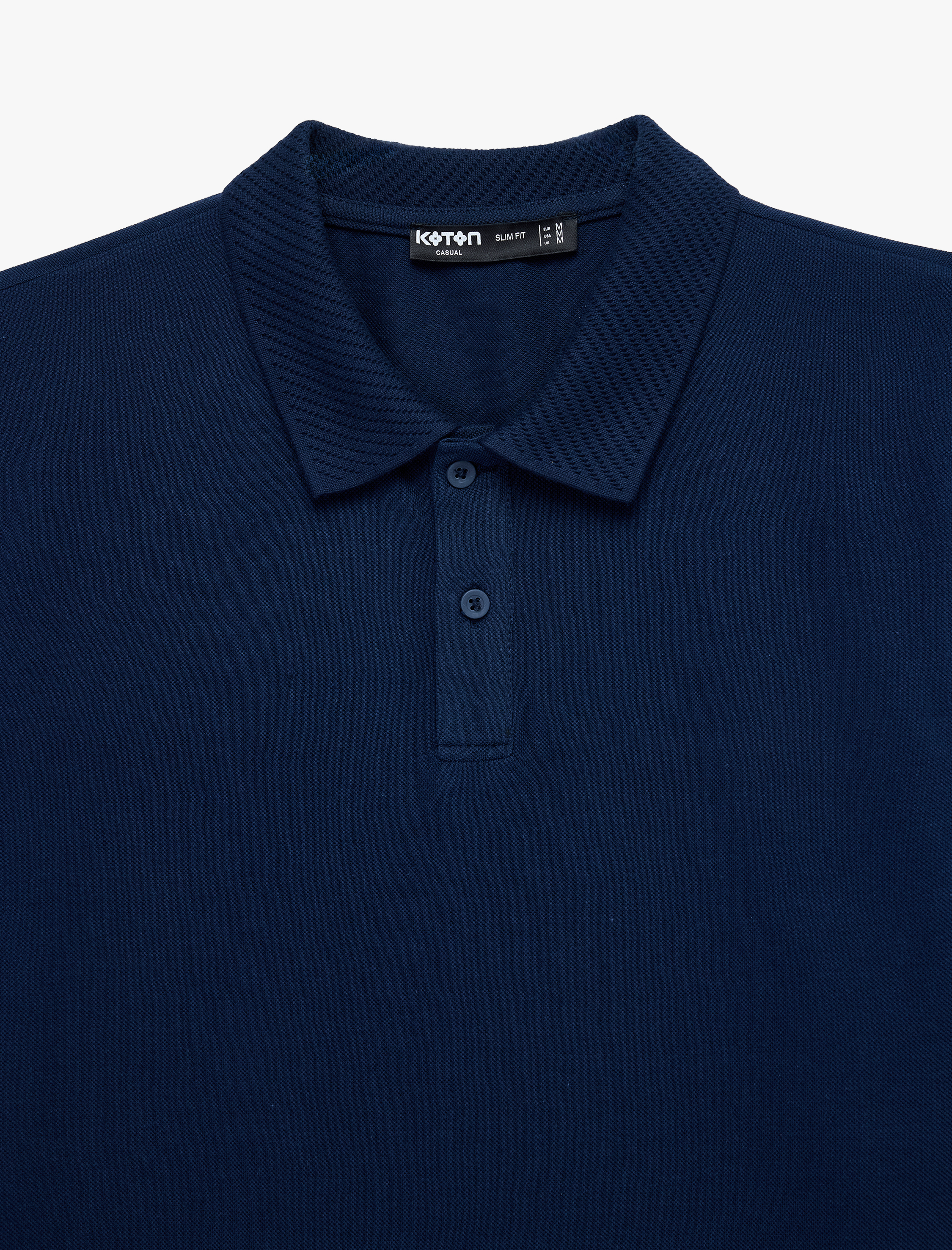   Pamuklu Kısa Kollu Pike Kumaş Düğmeli Polo Yaka Slim Fit Tişört