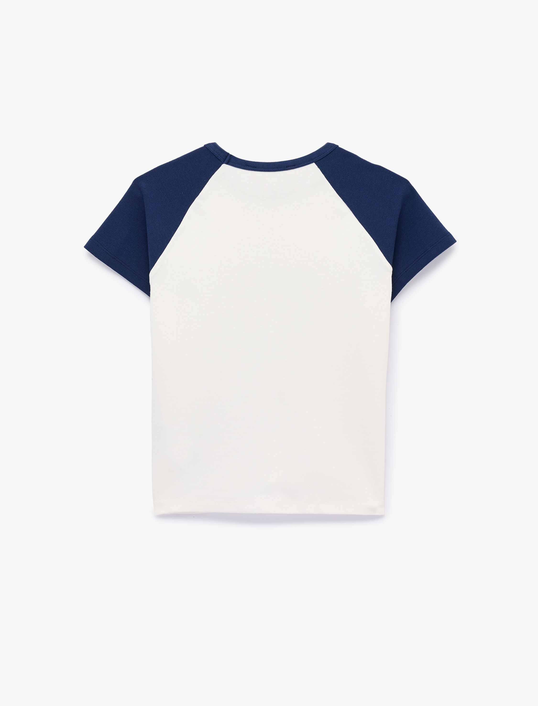   Pamuklu Kısa Kollu Bisiklet Yaka Slim Fit Baskılı Tişört