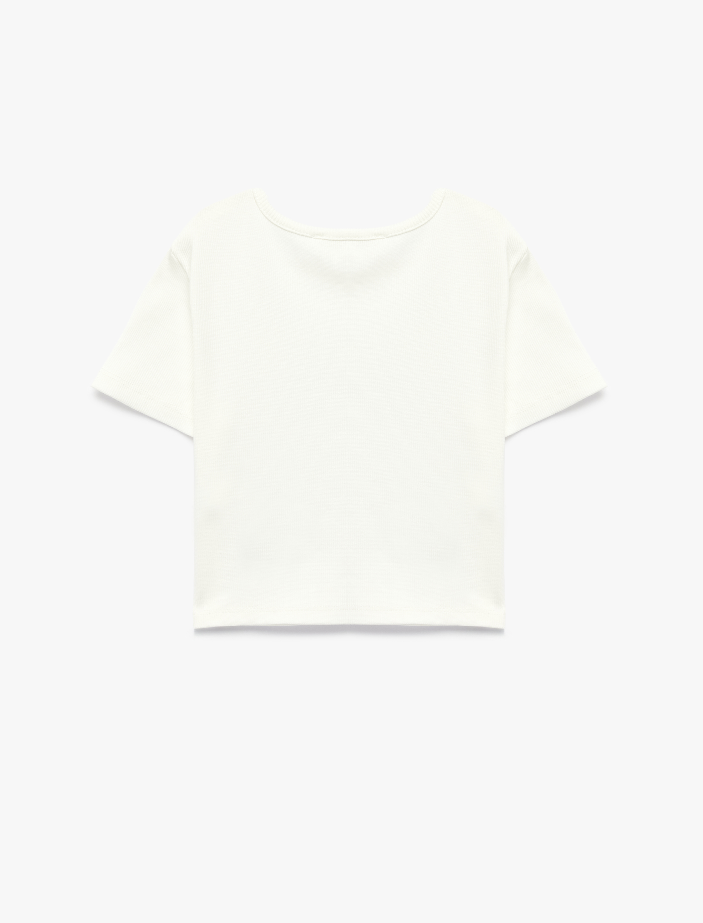  Kız Çocuk Kısa Kollu Bisiklet Yaka Pamuklu Baskılı Tişört