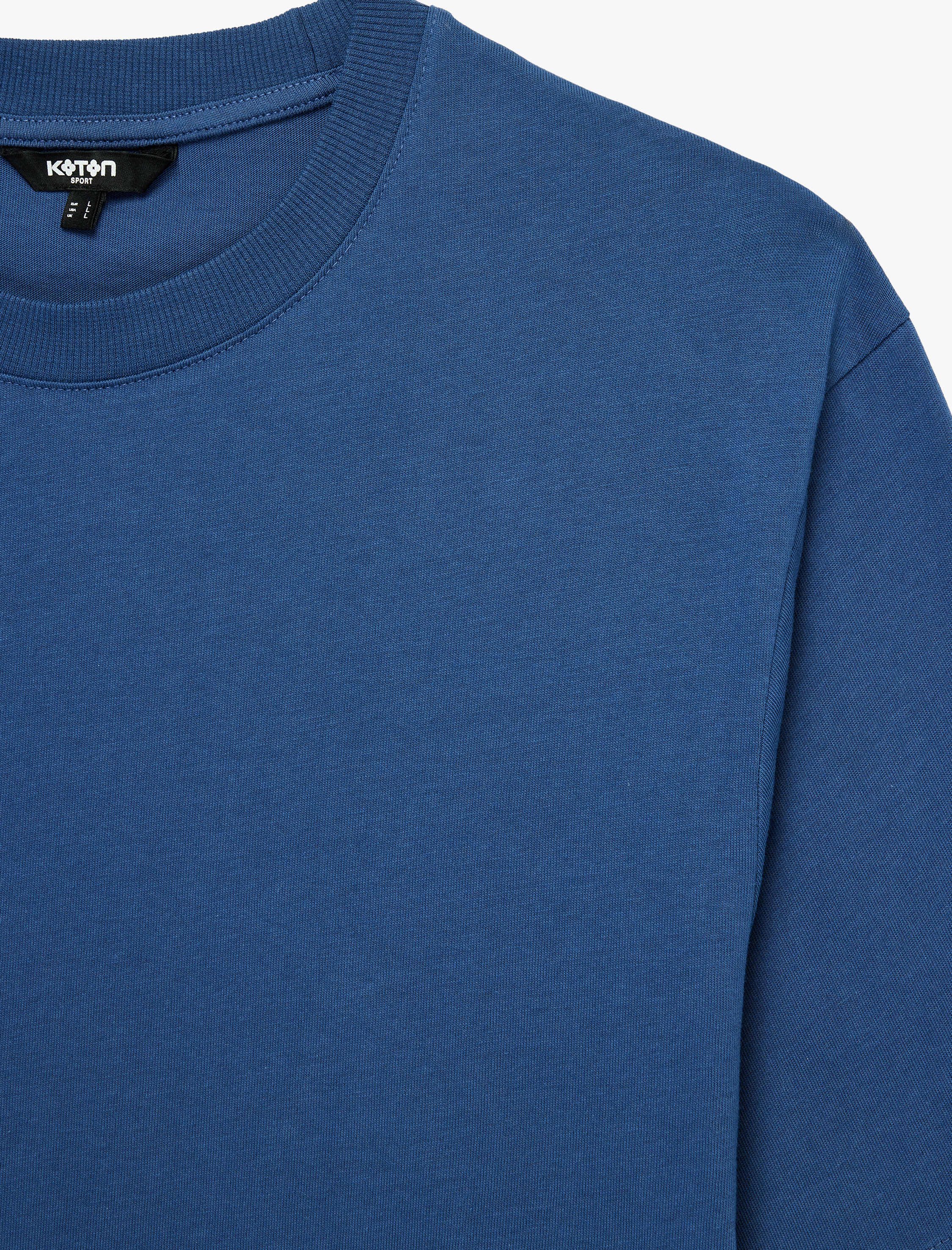   Bisiklet Yaka Rahat Kalıp Pamuklu Kısa Kollu Basic Spor Tişört