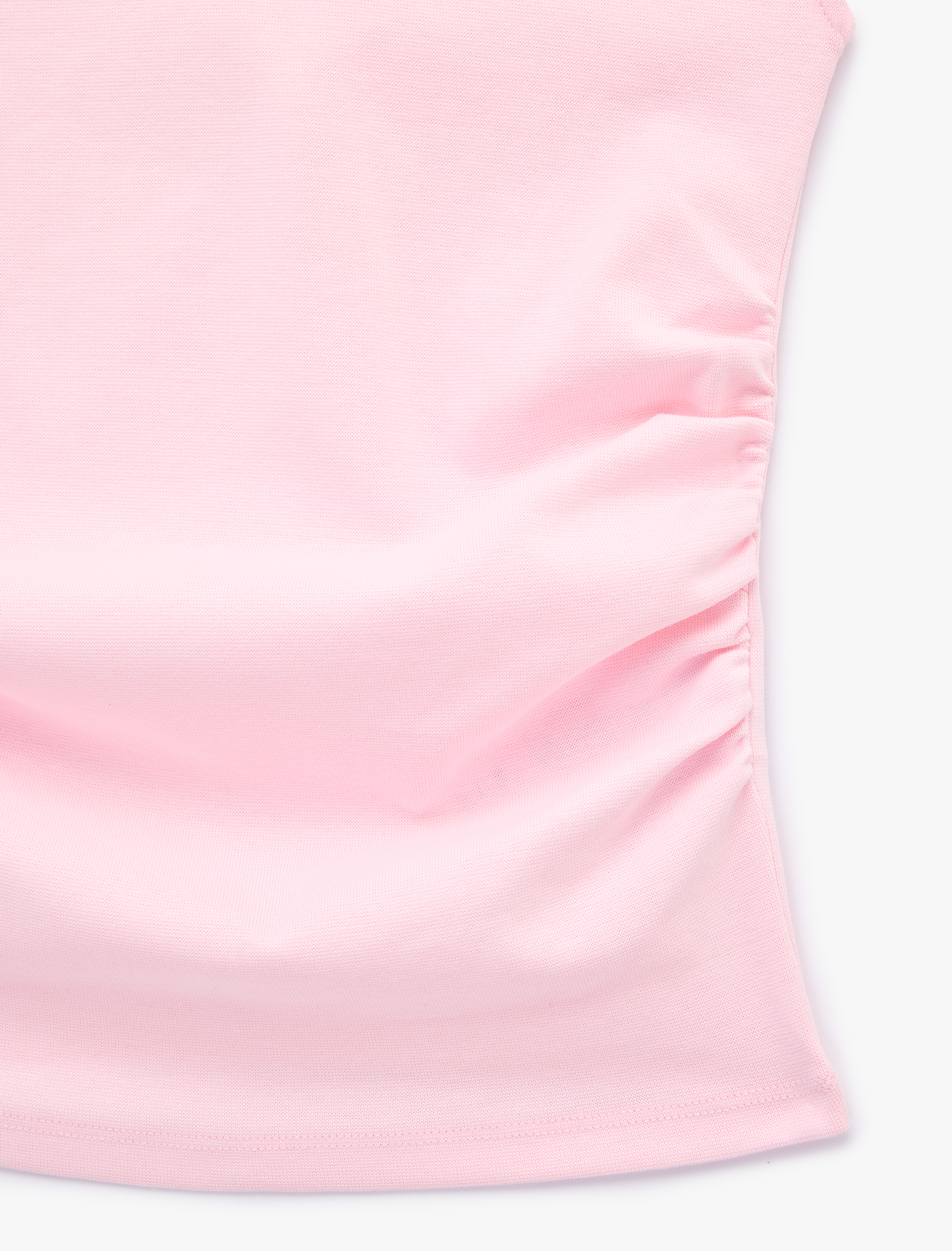   Pamuklu Kısa Kollu Bisiklet Yaka Drapeli Tişört