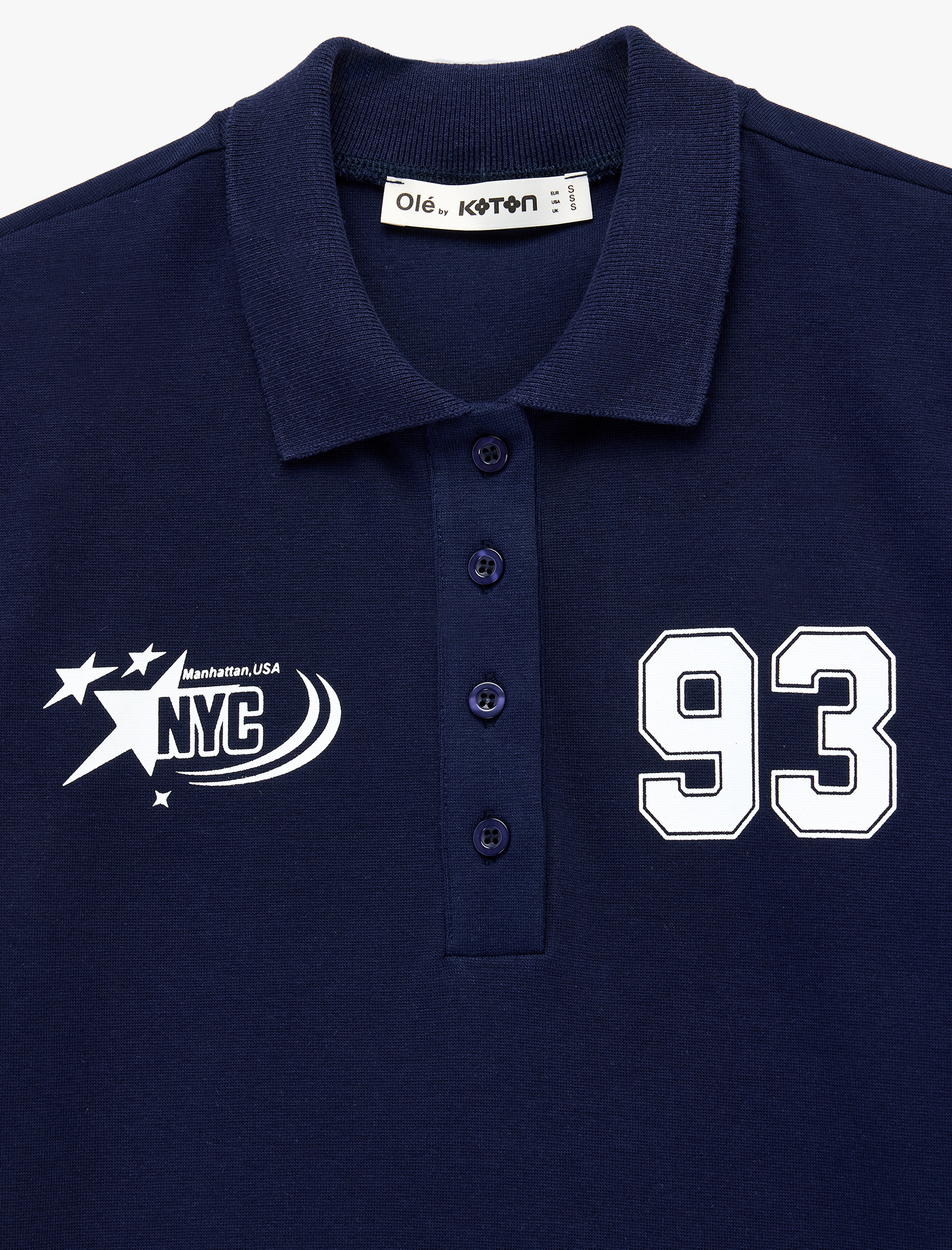   Regular Fit Düğmeli Kısa Kollu Kolej Baskılı Polo Yaka Tişört