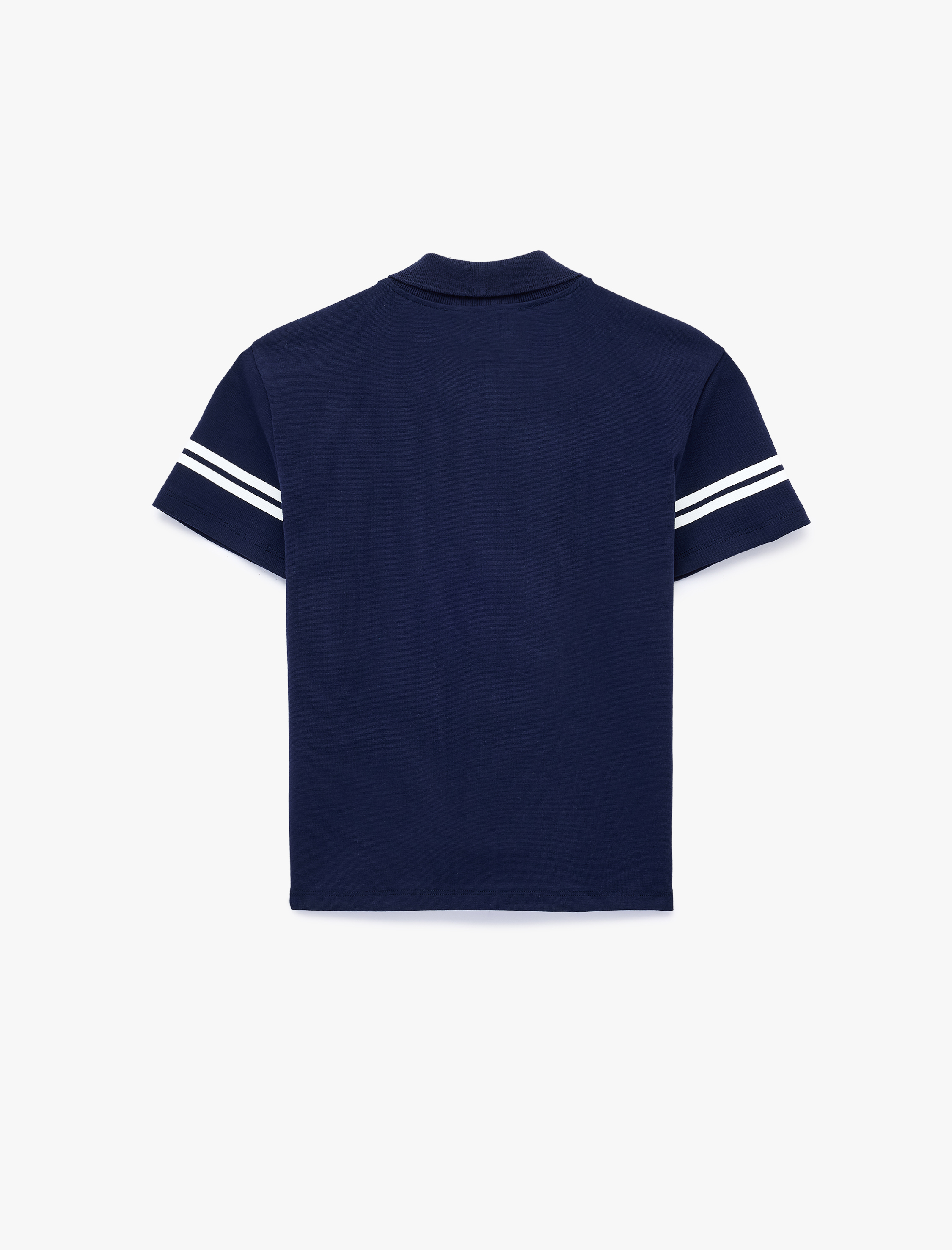   Regular Fit Düğmeli Kısa Kollu Kolej Baskılı Polo Yaka Tişört