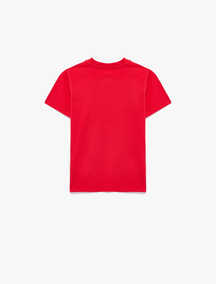 Erkek Çocuk Atatürk Baskılı Kısa Kollu Bisiklet Yaka Pamuklu Tişört