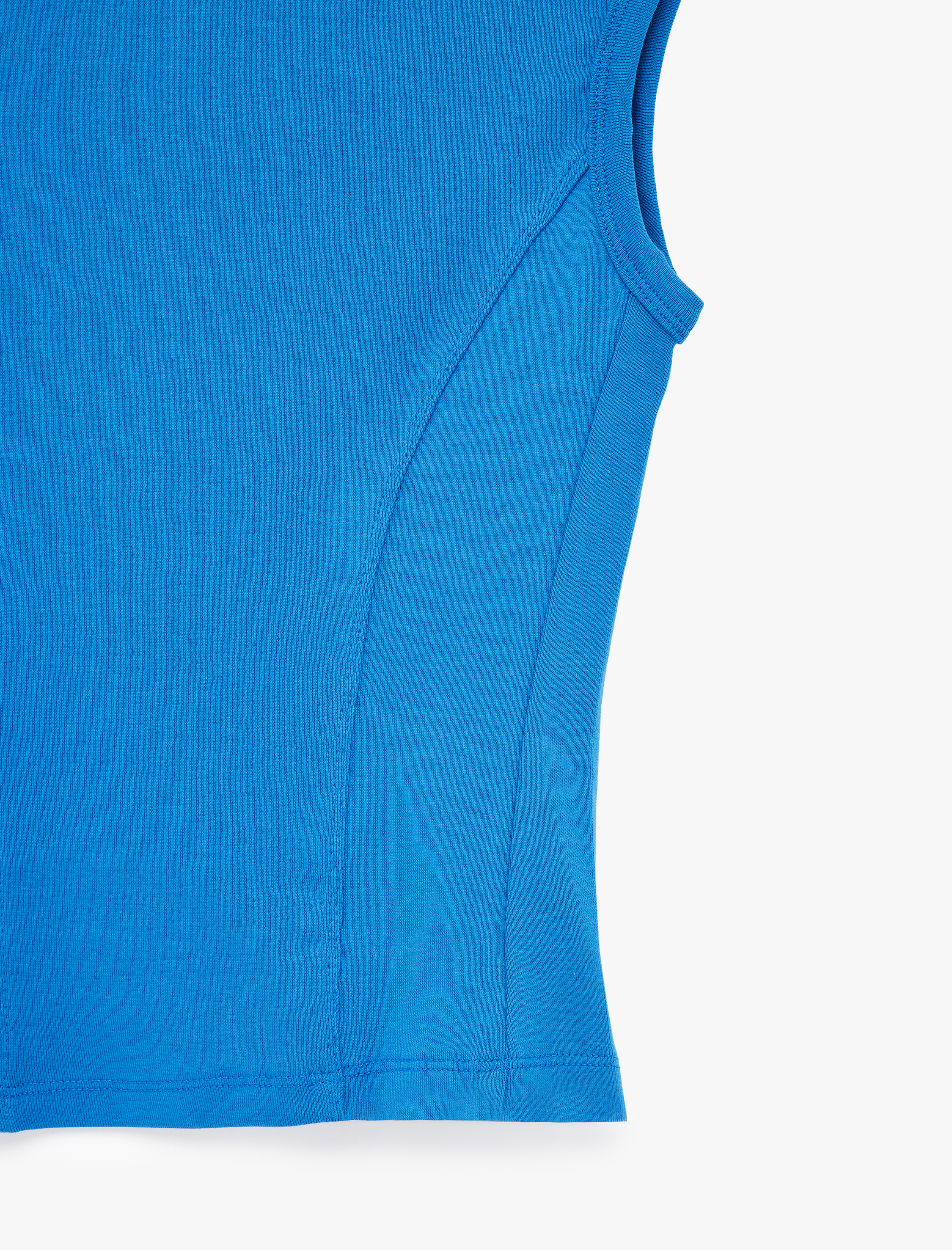   Pamuklu Bisiklet Yaka Slim Fit Kolsuz Tişört