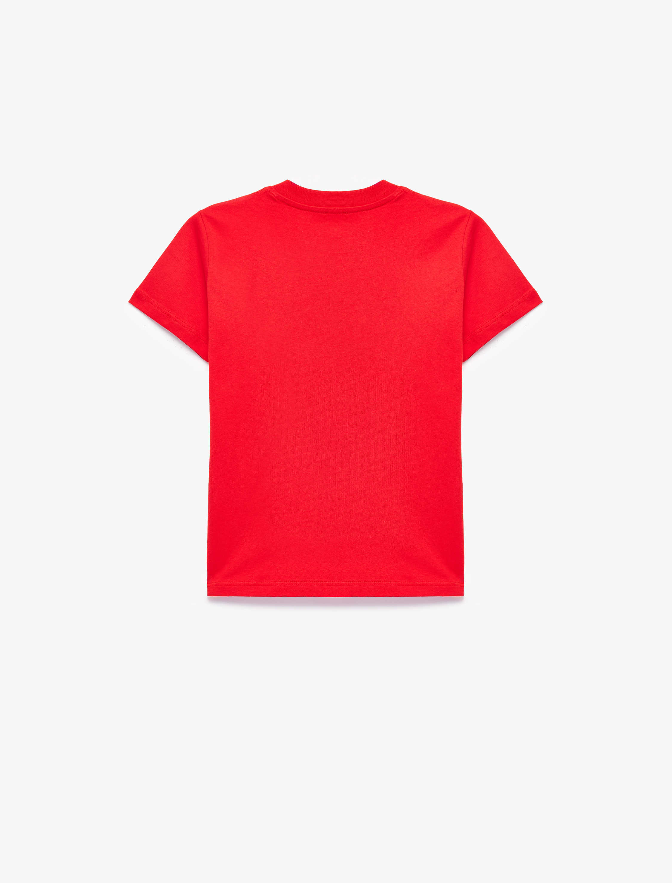  Erkek Çocuk Pamuklu Kısa Kollu Bisiklet Yaka Baskılı Tişört