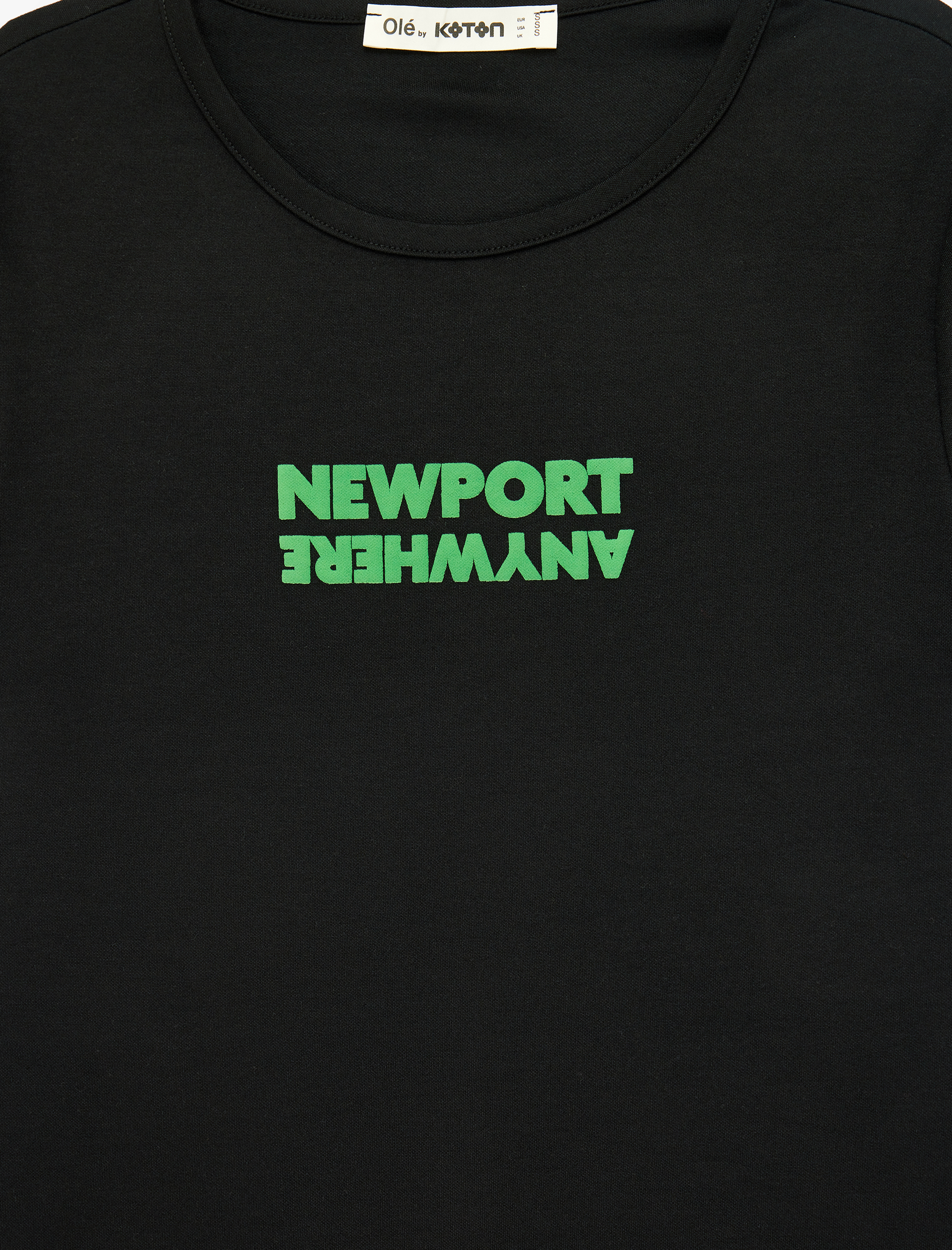   Slim Fit Kısa Kollu Bisiklet Yaka Modal Karışımlı Baskılı Tişört