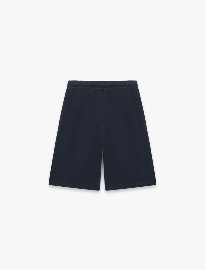 Erkek Çocuk Beli Lastikli Pamuk Karışımlı Dokulu Basic Şort