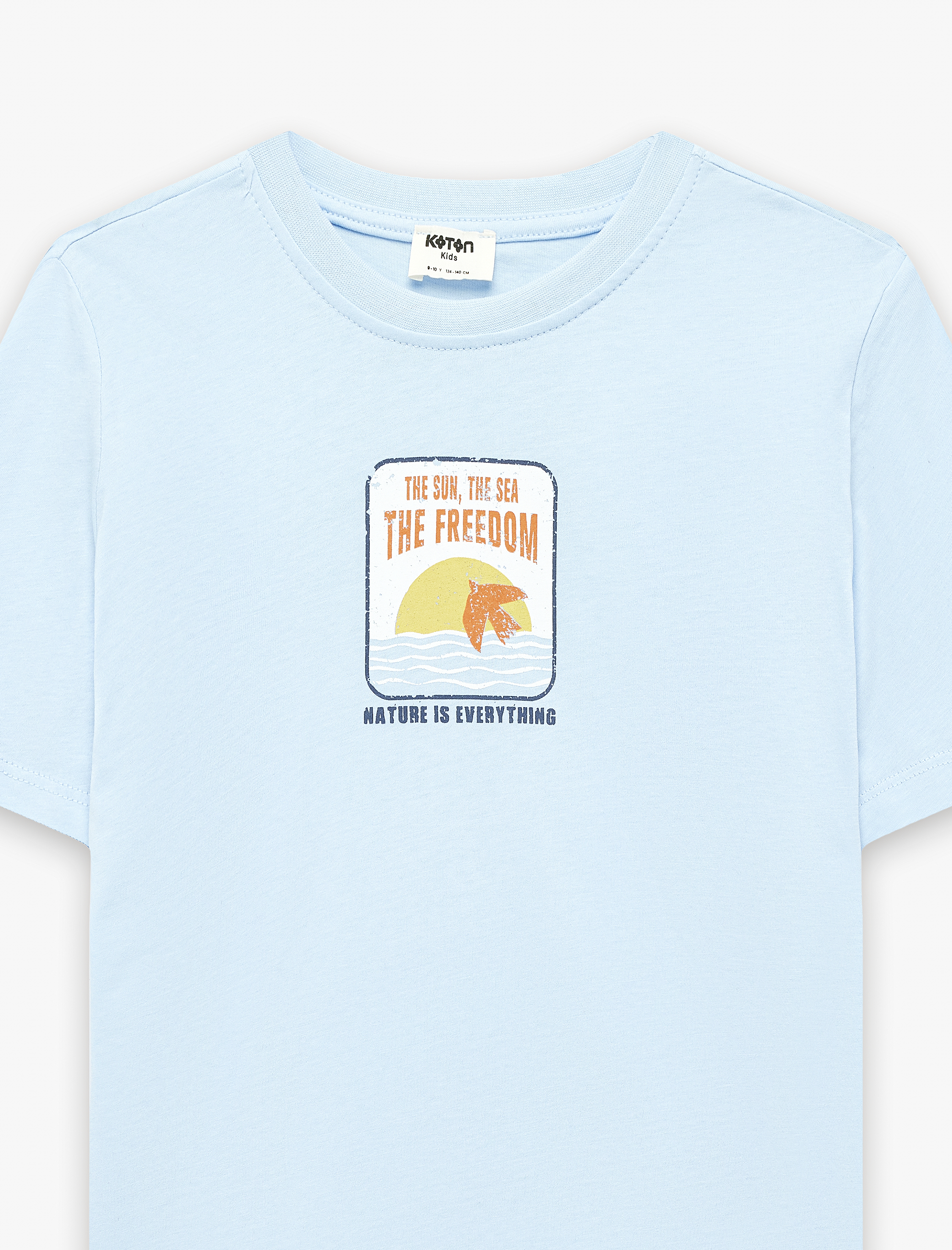  Erkek Çocuk Baskılı Kısa Kollu Bisiklet Yaka Pamuklu Tişört