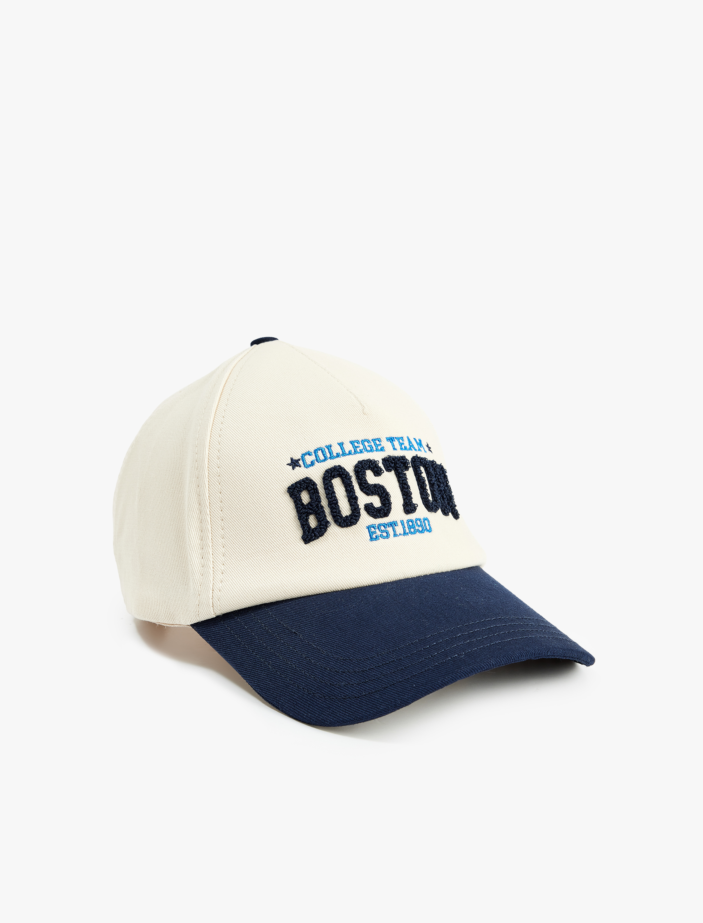  Erkek Nakışlı Pamuklu Renk Kontrastlı Kep Şapka