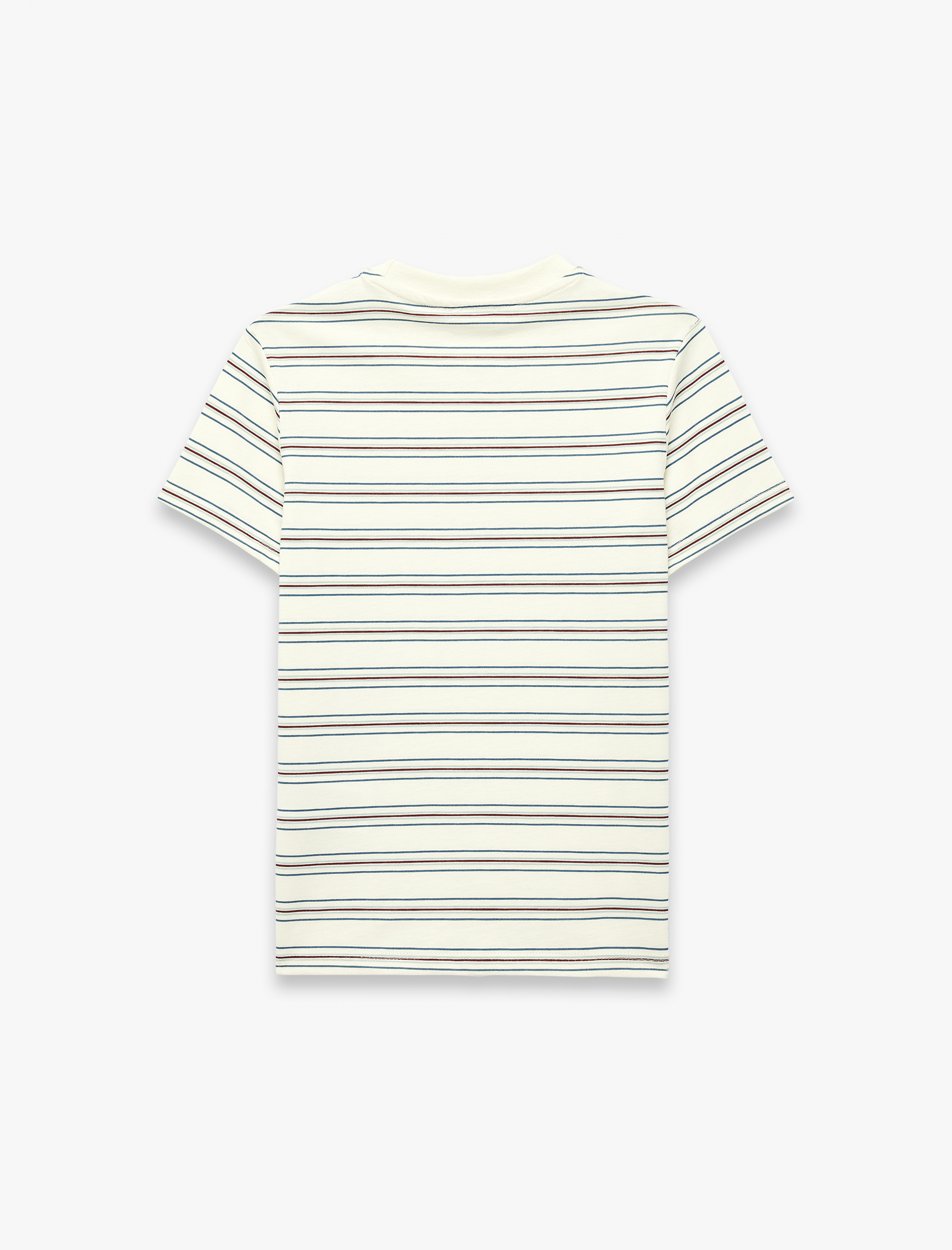  Erkek Çocuk Pamuklu Kısa Kollu Bisiklet Yaka Çizgili Tişört
