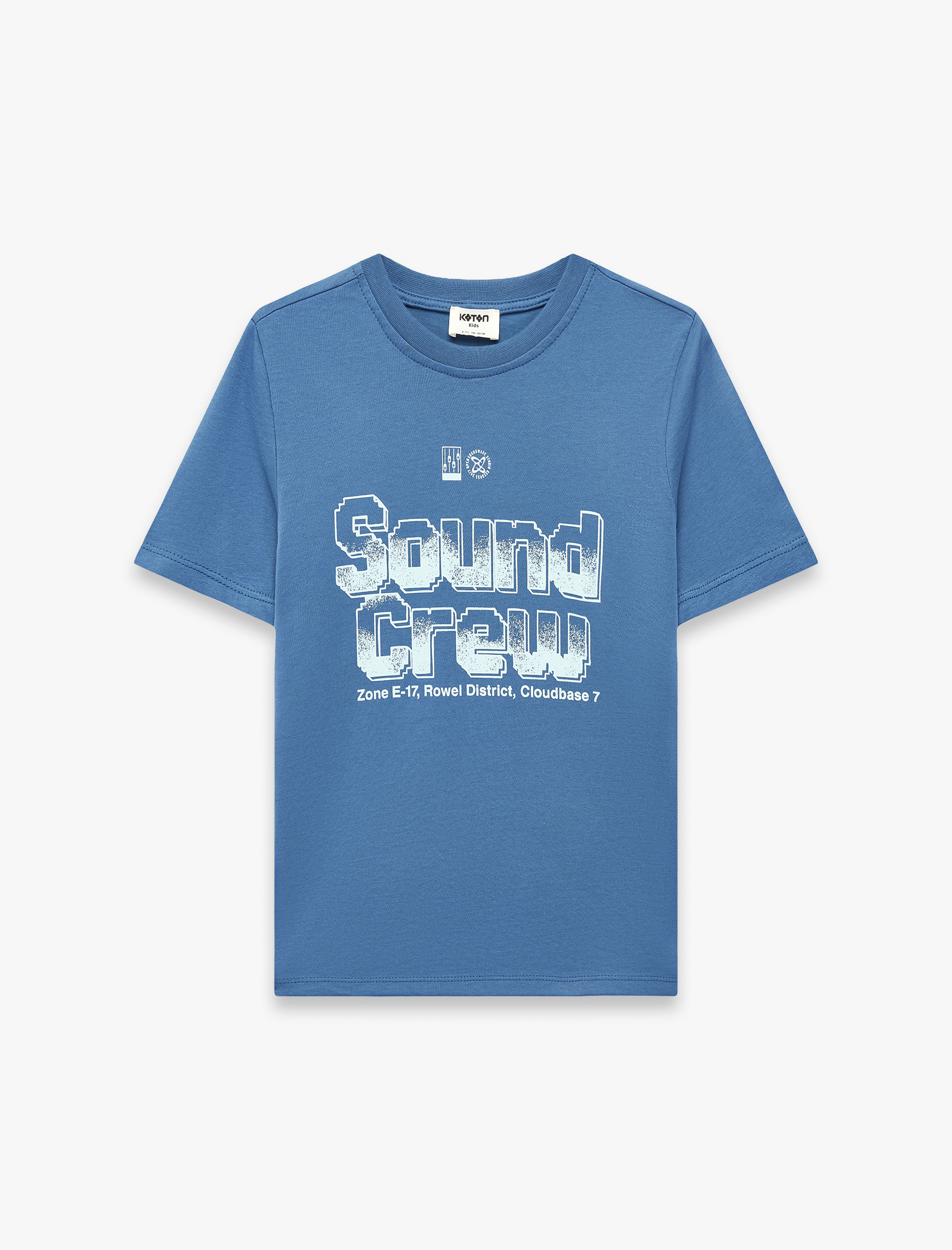  Erkek Çocuk Pamuklu Kısa Kollu Bisiklet Yaka Baskılı Tişört