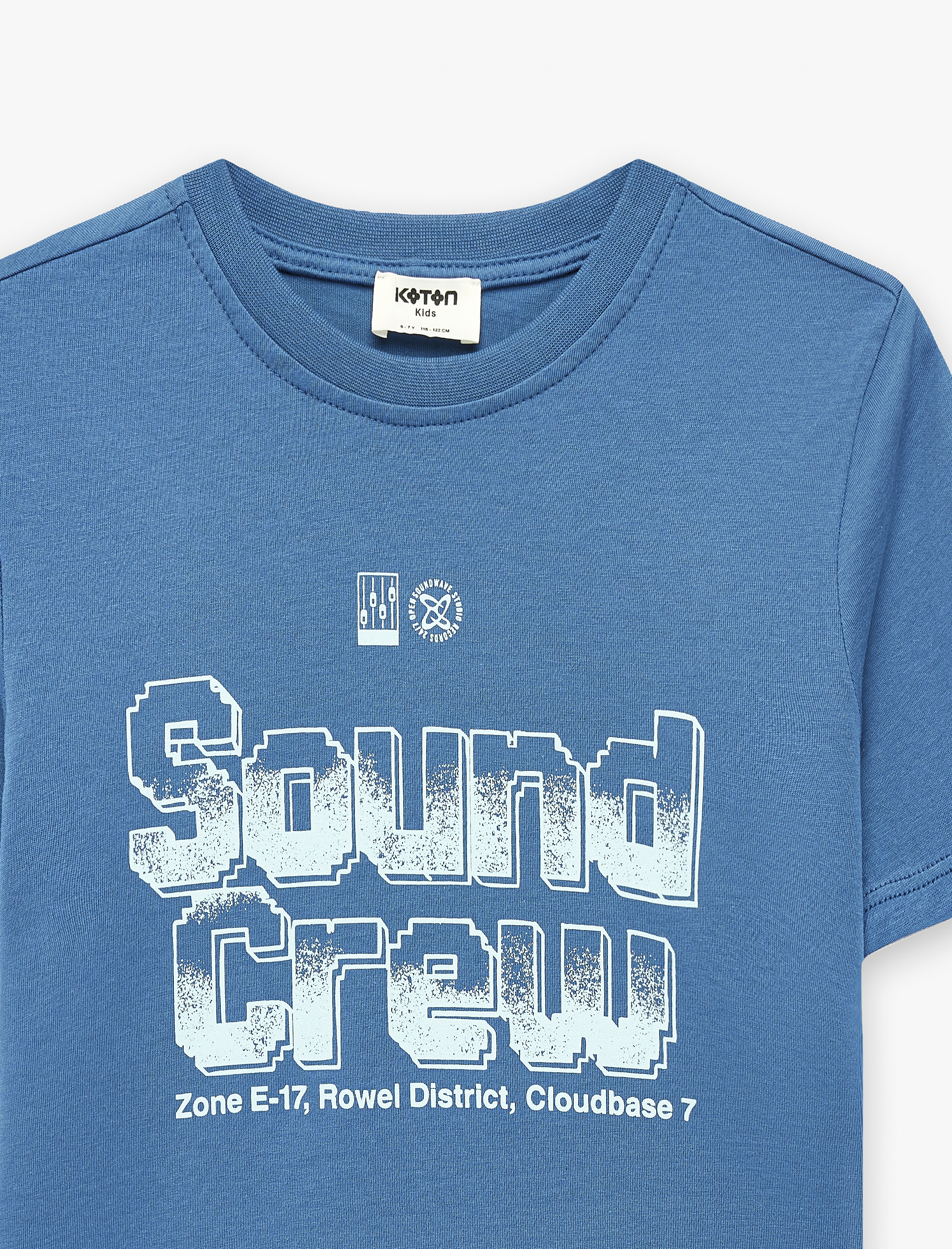  Erkek Çocuk Pamuklu Kısa Kollu Bisiklet Yaka Baskılı Tişört