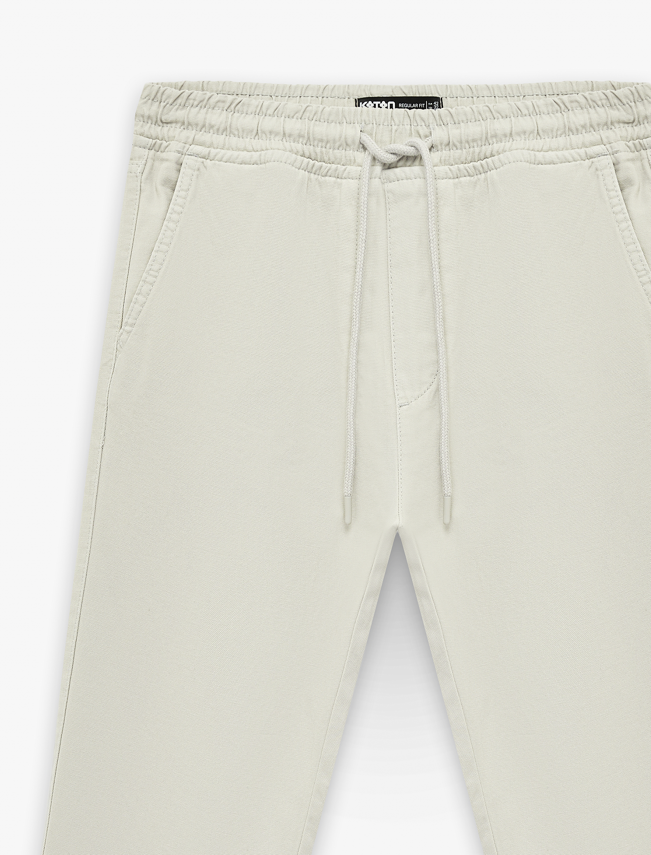   Regular Fit Pamuklu Cepli Gabardin Beli Bağcıklı Pantolon