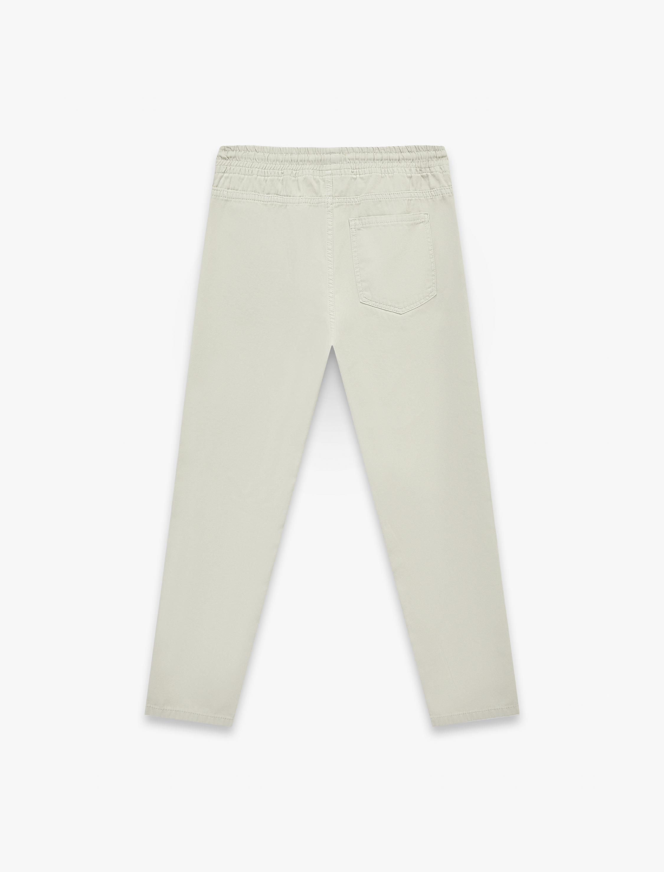   Regular Fit Pamuklu Cepli Gabardin Beli Bağcıklı Pantolon