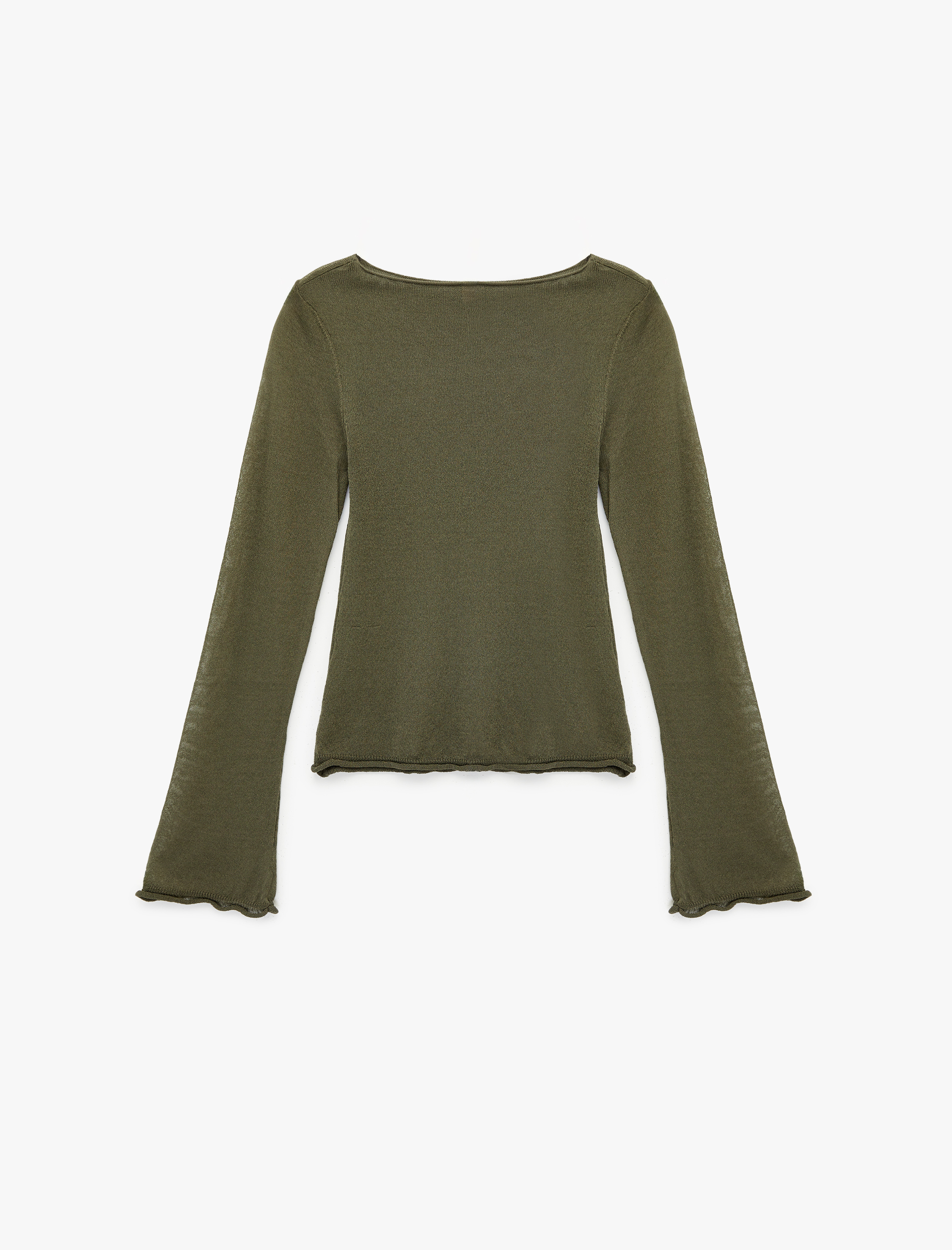   Uzun Kollu Bisiklet Yaka Viskon Triko Kazak