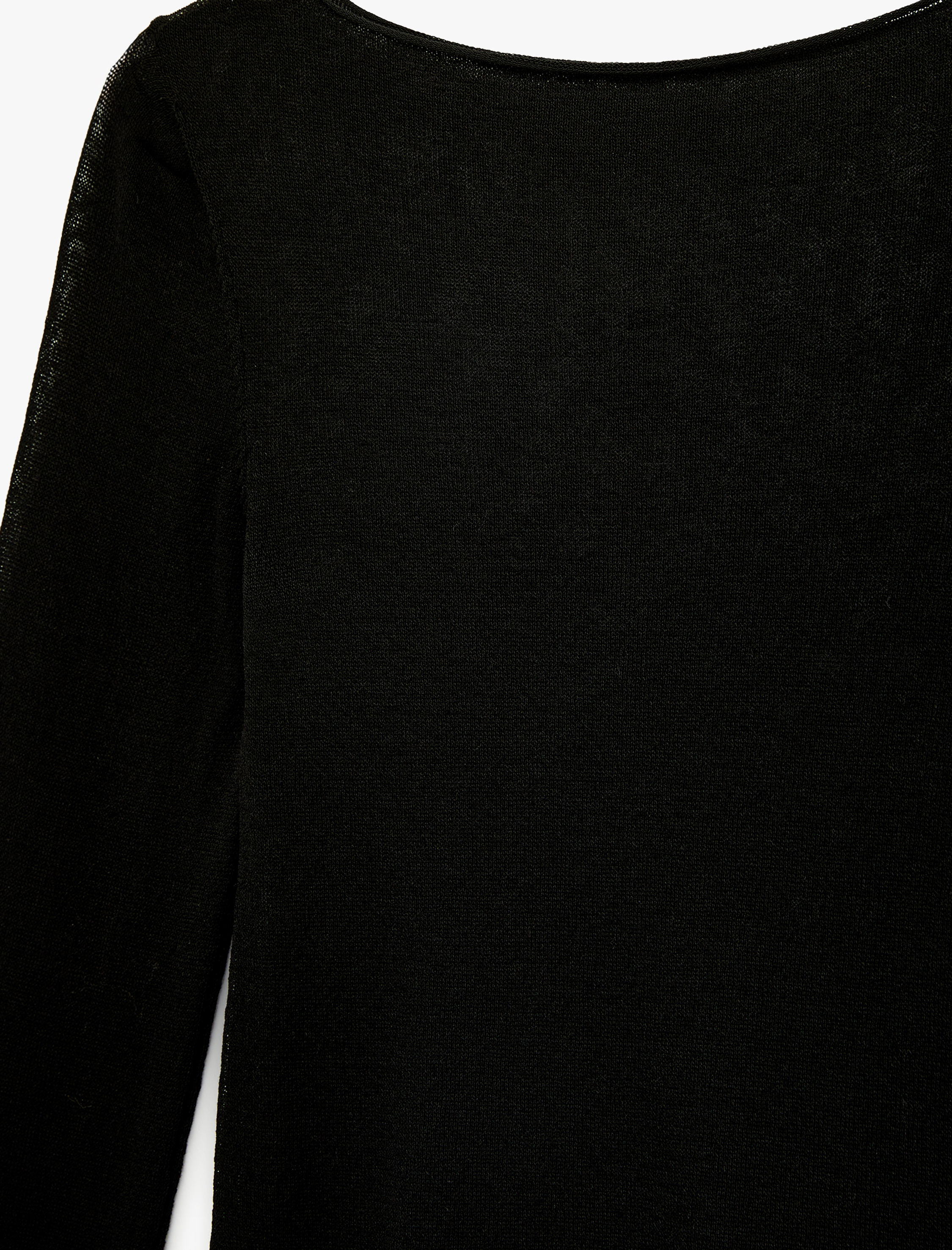   Uzun Kollu Bisiklet Yaka Viskon Triko Kazak