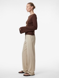 Uzun Kollu Bisiklet Yaka Viskon Triko Kazak