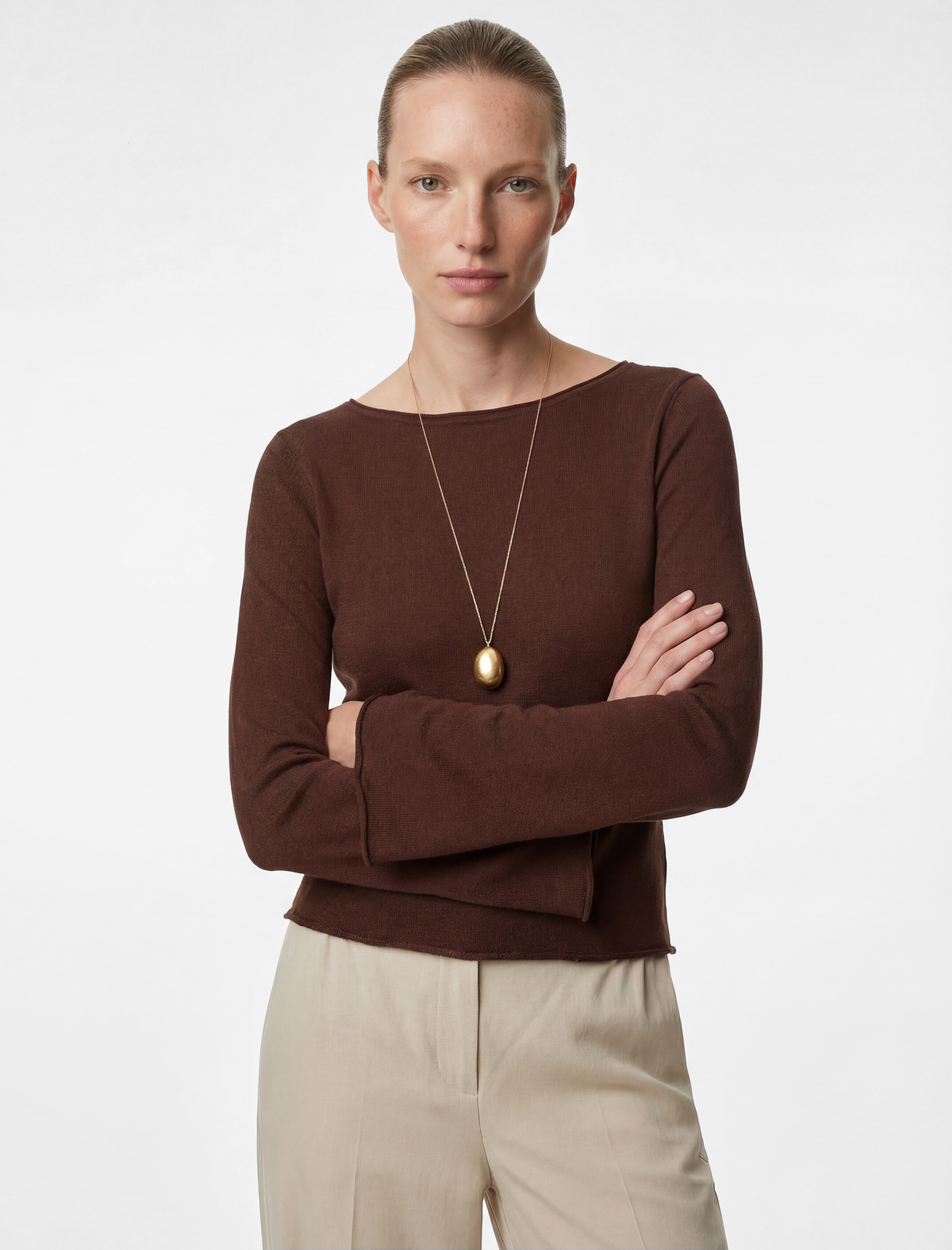   Uzun Kollu Bisiklet Yaka Viskon Triko Kazak