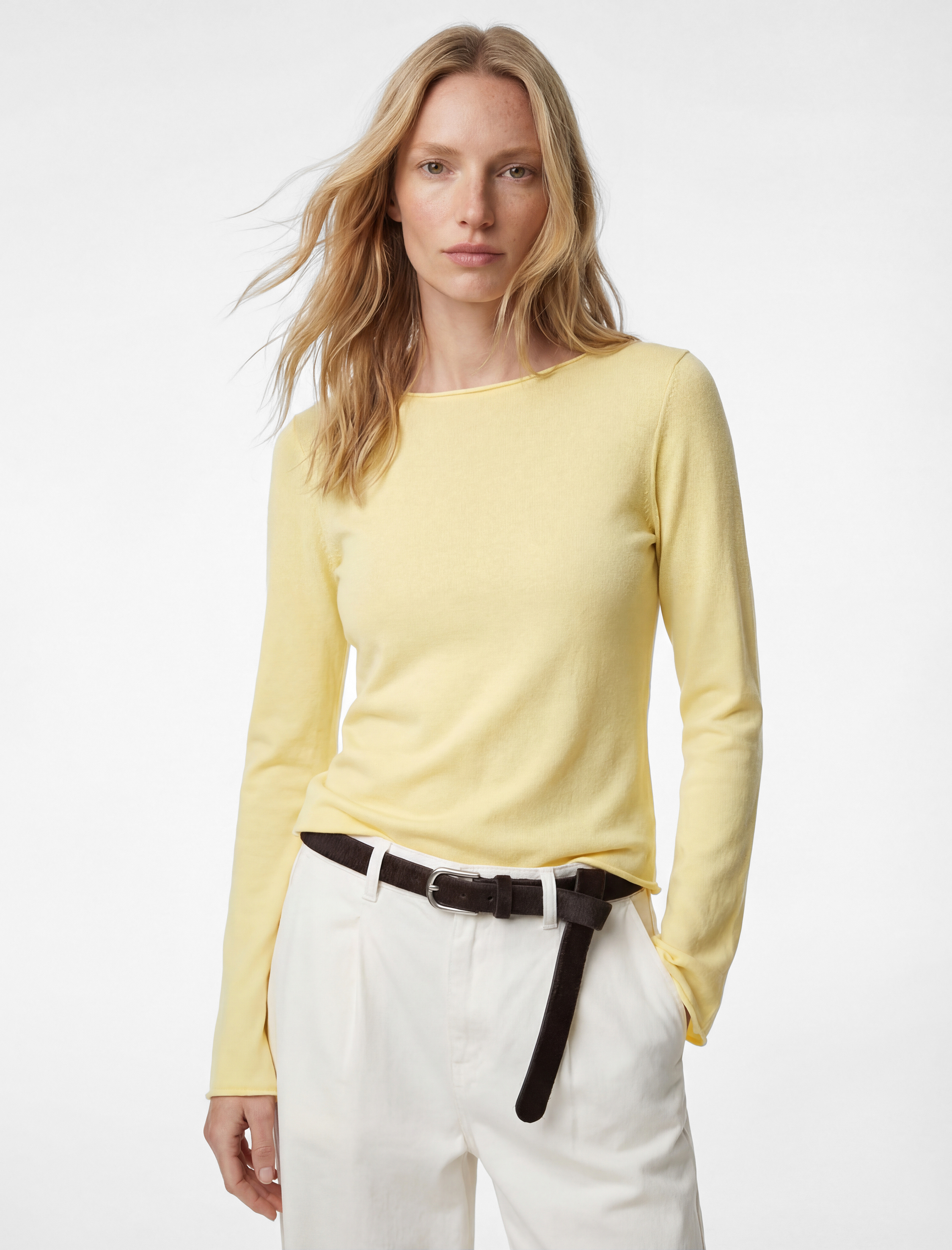   Uzun Kollu Bisiklet Yaka Viskon Triko Kazak