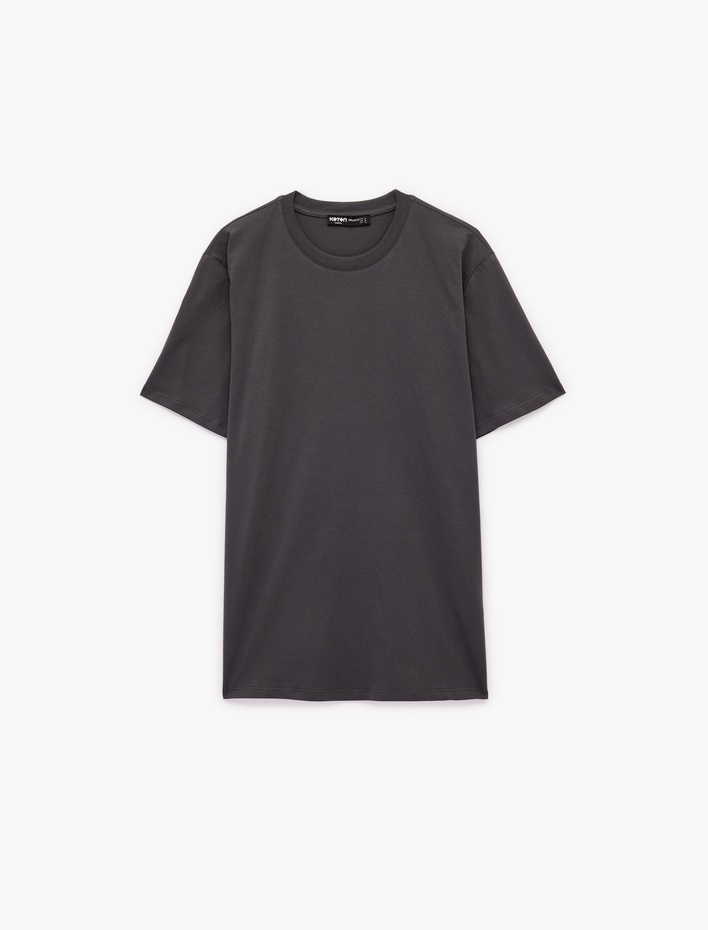  Regular Fit Kısa Kollu Bisiklet Yaka Basic Pamuklu Tişört