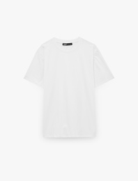 Regular Fit Kısa Kollu Bisiklet Yaka Pamuklu Basic Tişört