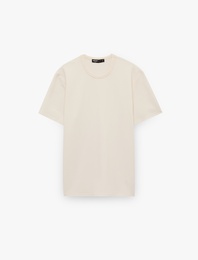 Pamuklu Regular Fit Kısa Kollu Bisiklet Yaka Basic Tişört