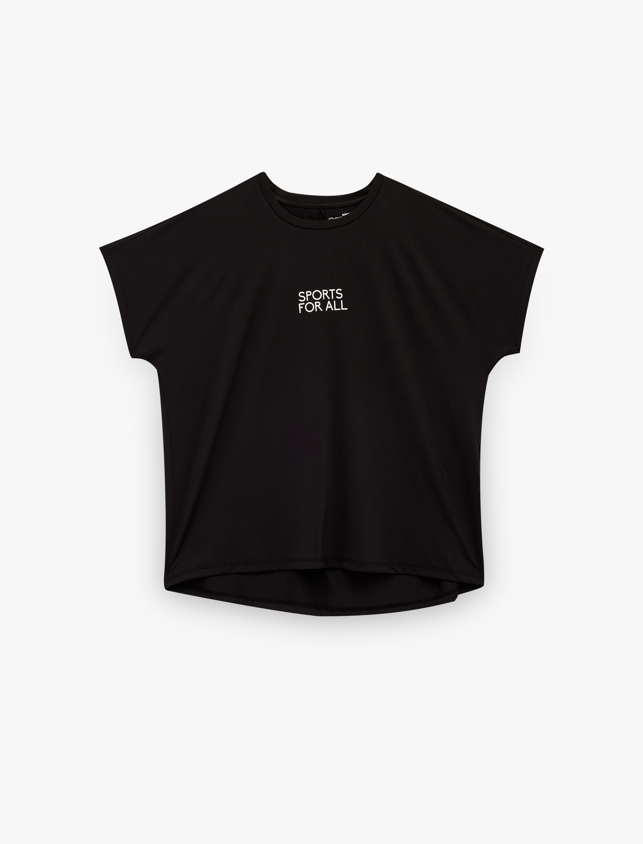   Rahat Kalıp Bisiklet Yaka Kolsuz Baskılı Spor Tişört