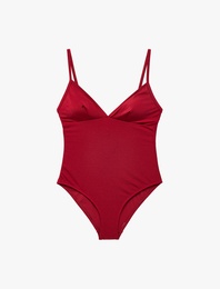 V Yaka Ayarlanabilir Askılı Mayo