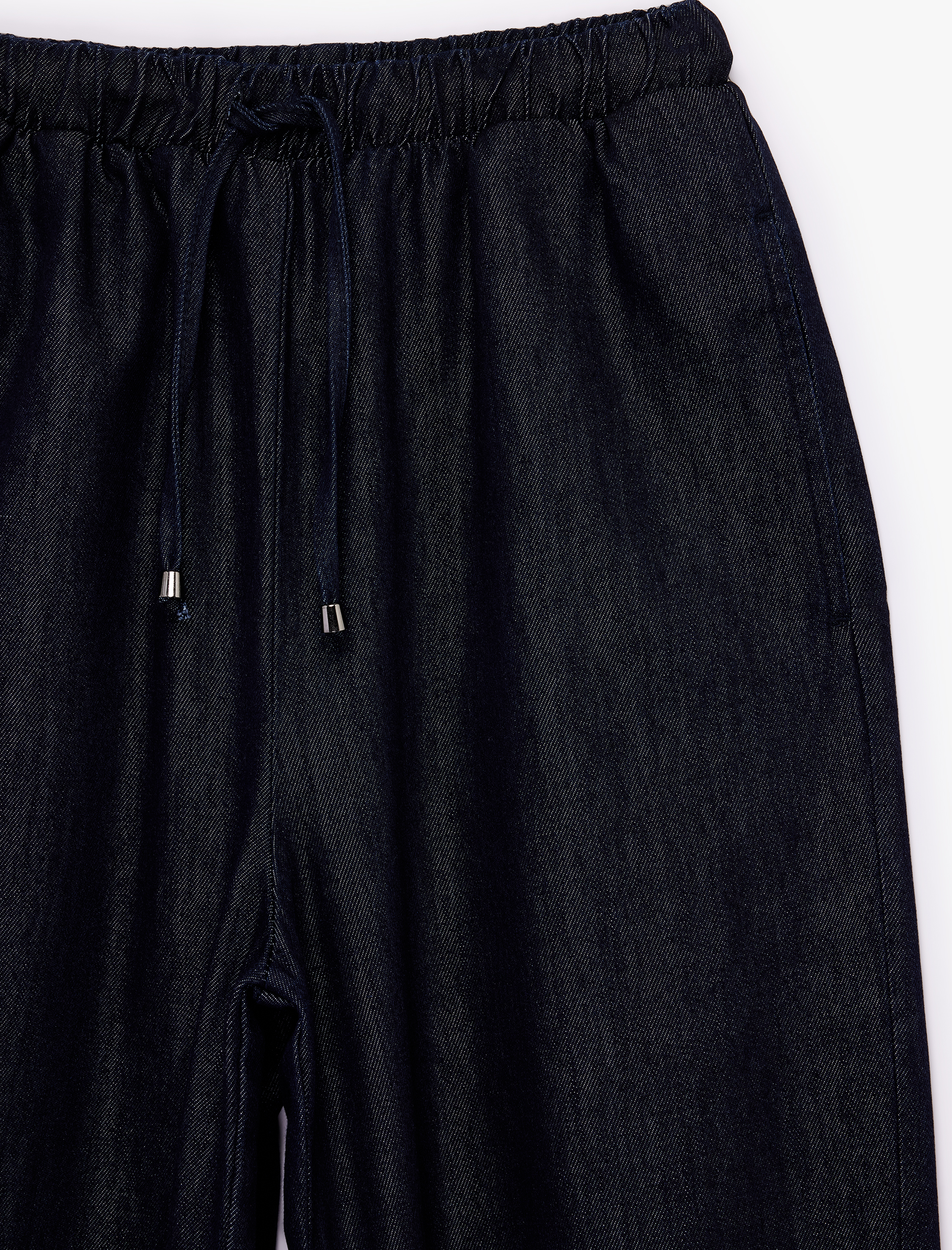   Rahat Kalıp Beli Bağcıklı Cepli Jogger Denim Pantolon