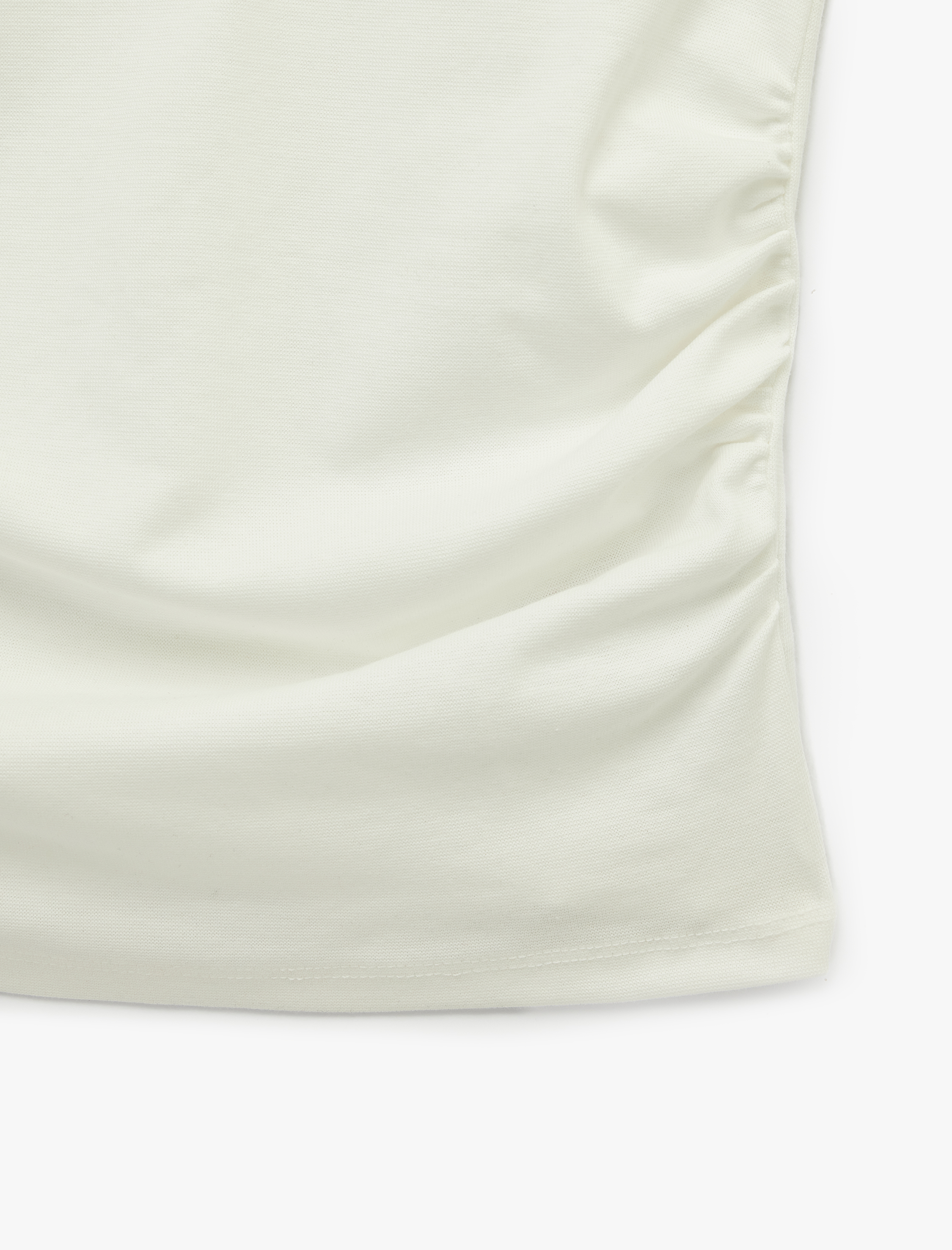   Pamuklu Kısa Kollu Bisiklet Yaka Drapeli Tişört