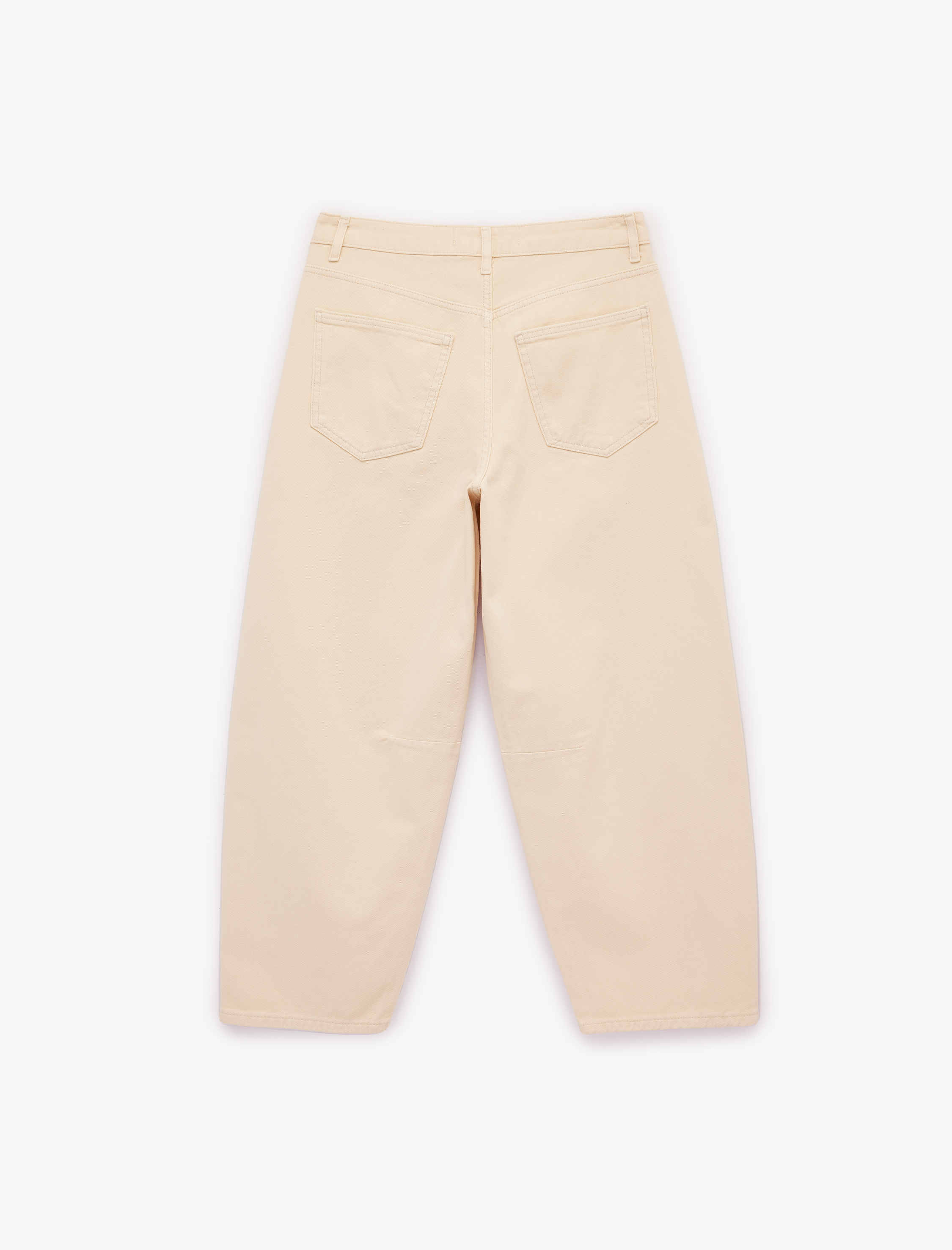   Pamuklu Rahat Kalıp Düğmeli Cepli Balon Pantolon - Balloon Jeans