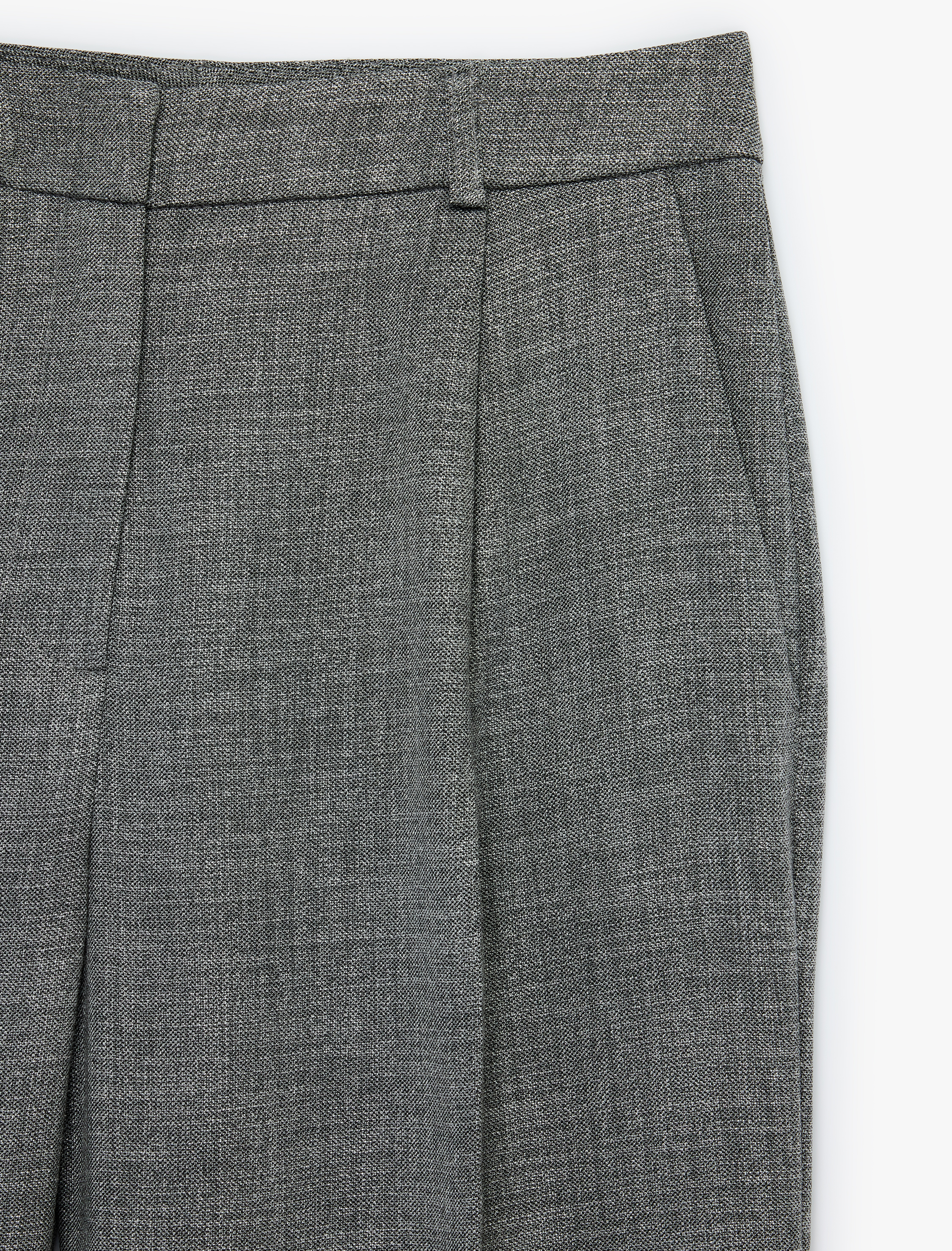   Cep Detaylı Viskon Karışımlı Yüksek Bel Palazzo Kumaş Pantolon