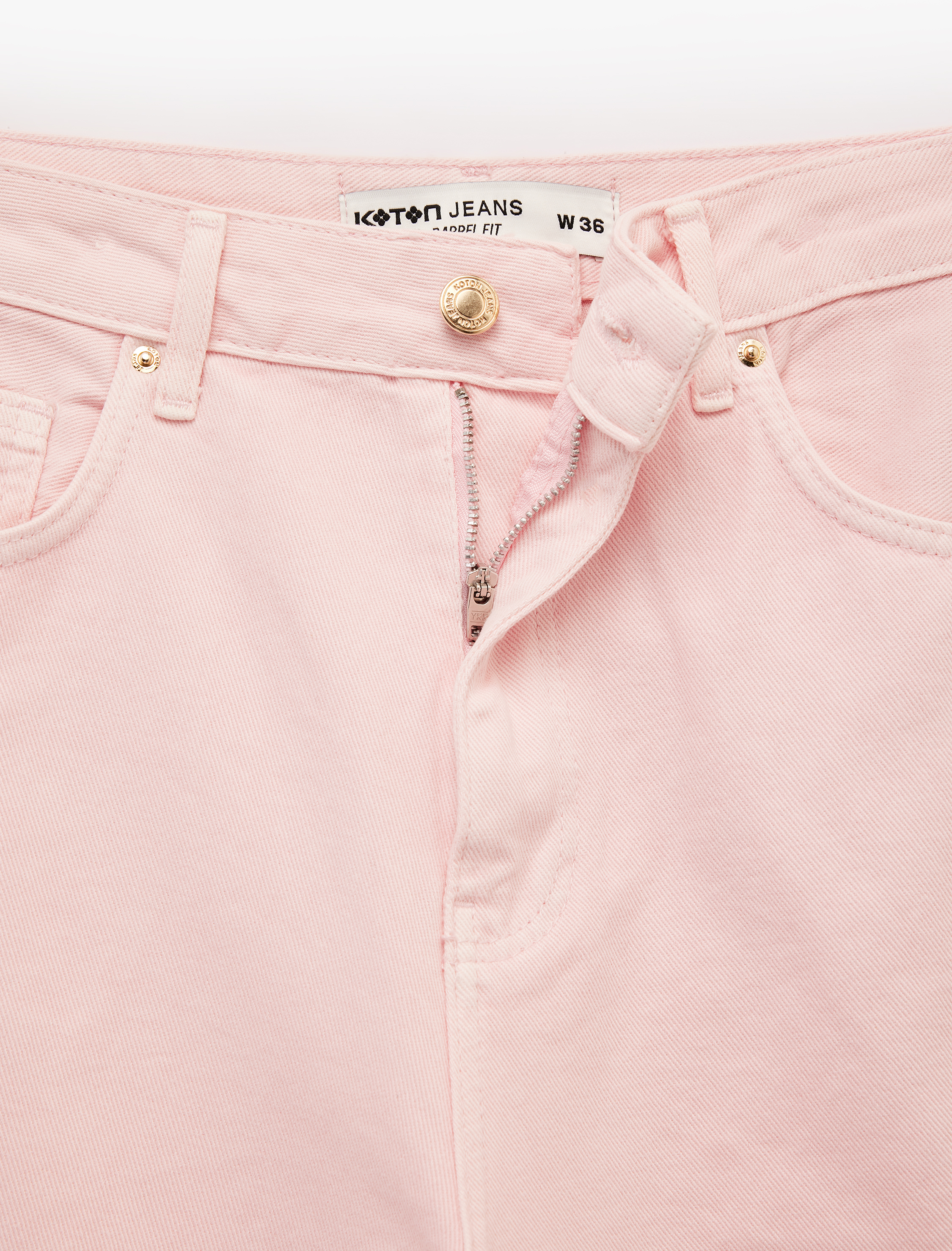   Pamuklu Rahat Kalıp Düğmeli Cepli Balon Pantolon - Balloon Jeans