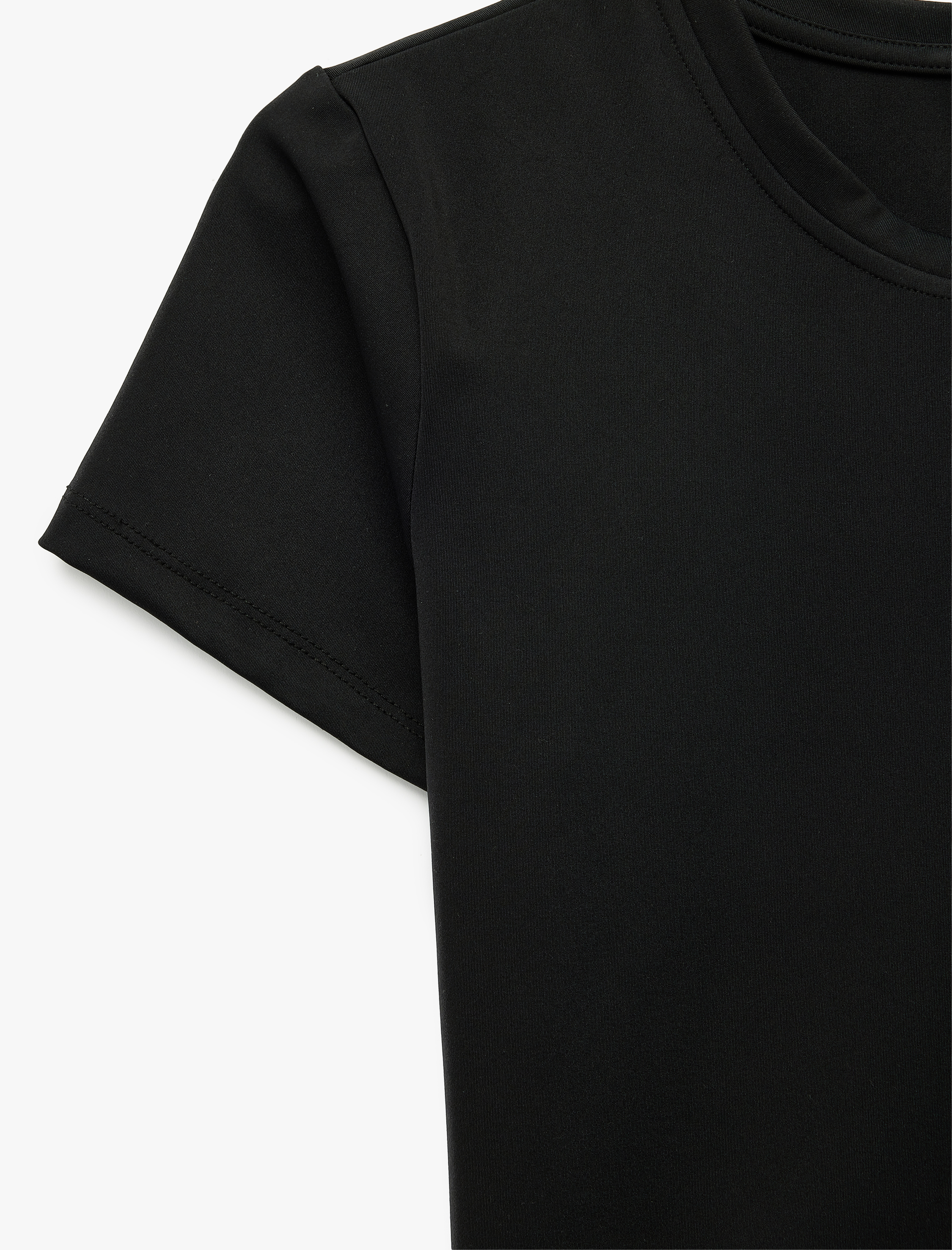   Slim Fit Kısa Kollu Bisiklet Yaka Spor Tişört