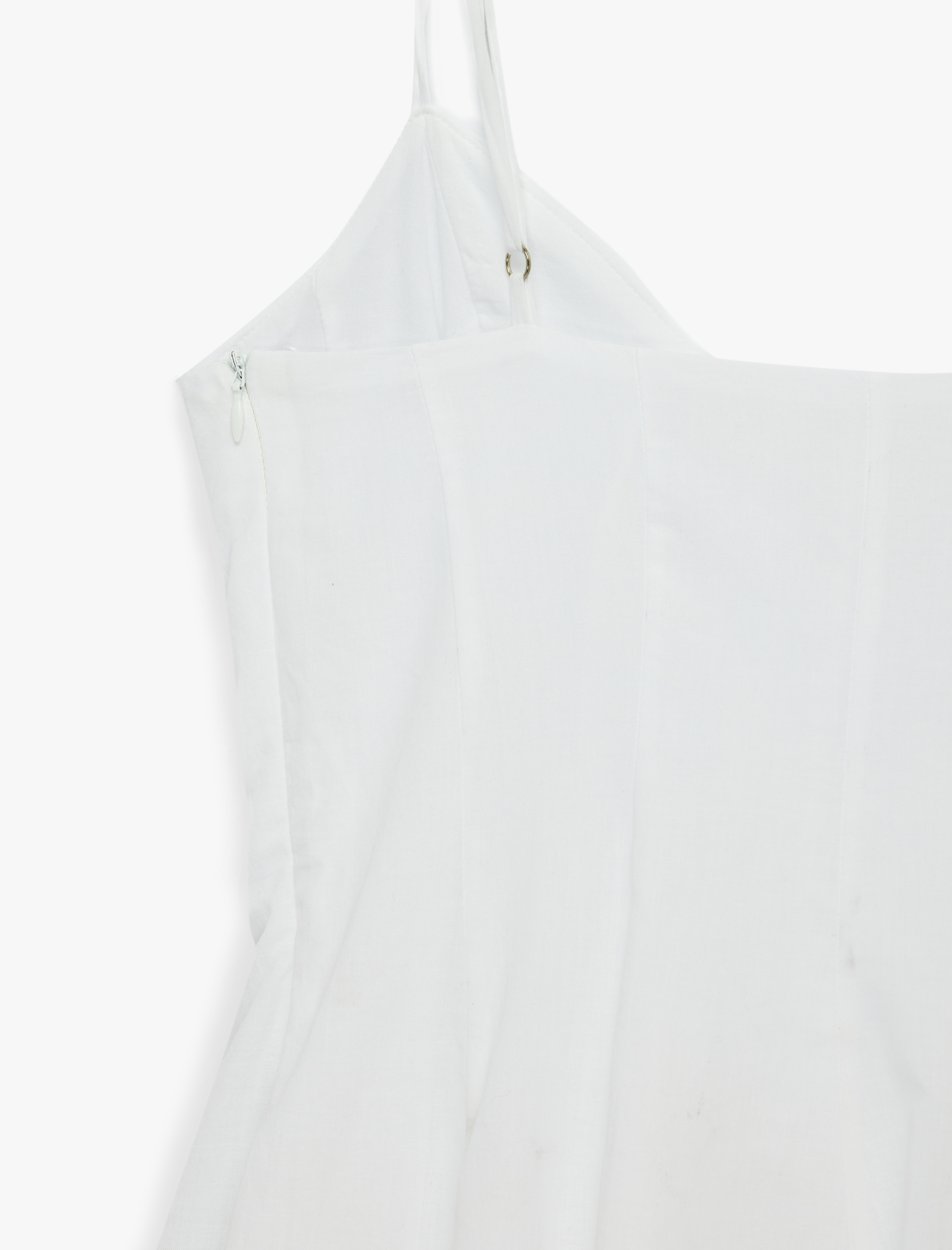   İp Askılı Degaje Yaka Kolsuz Pamuklu Mini Elbise