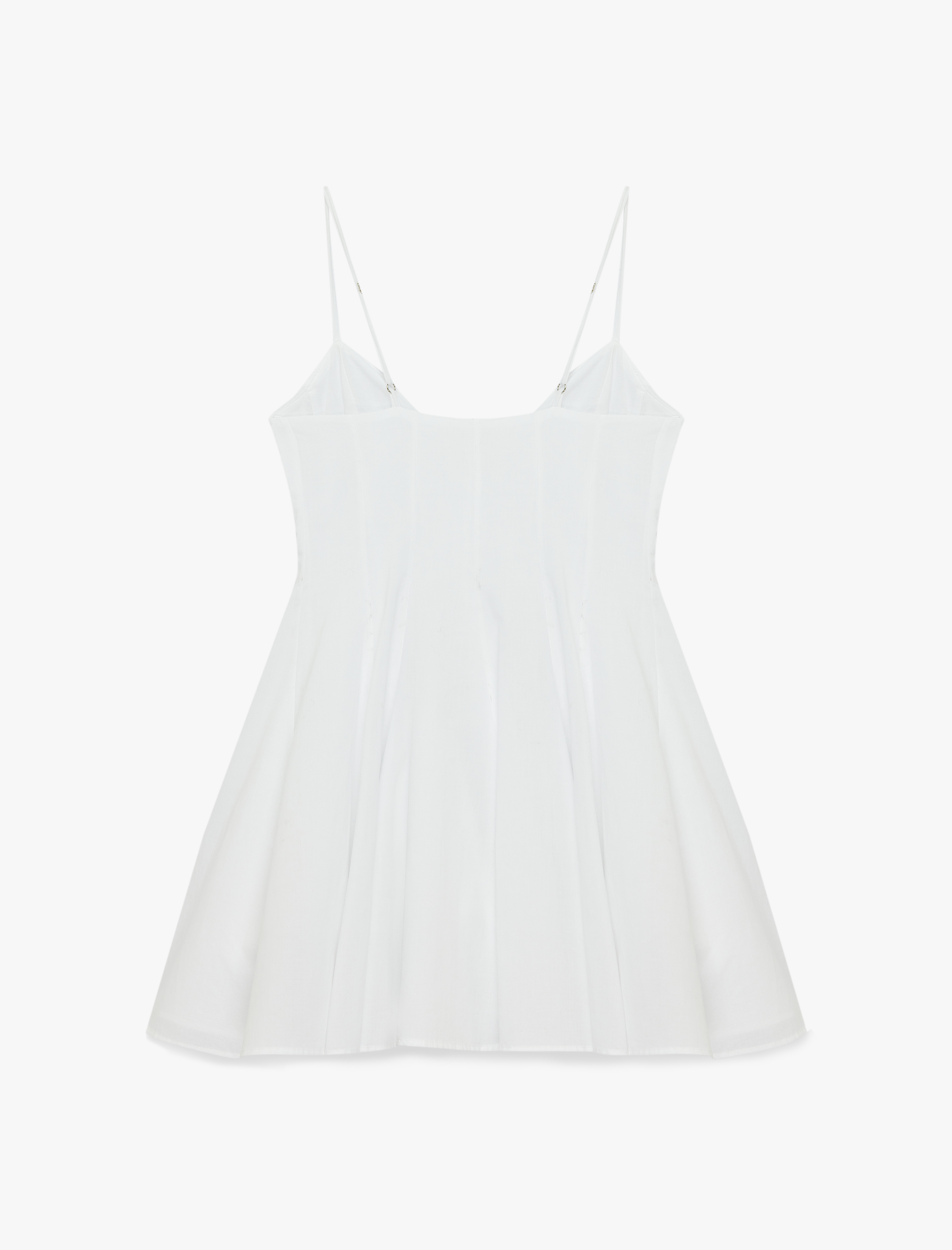   İp Askılı Degaje Yaka Kolsuz Pamuklu Mini Elbise