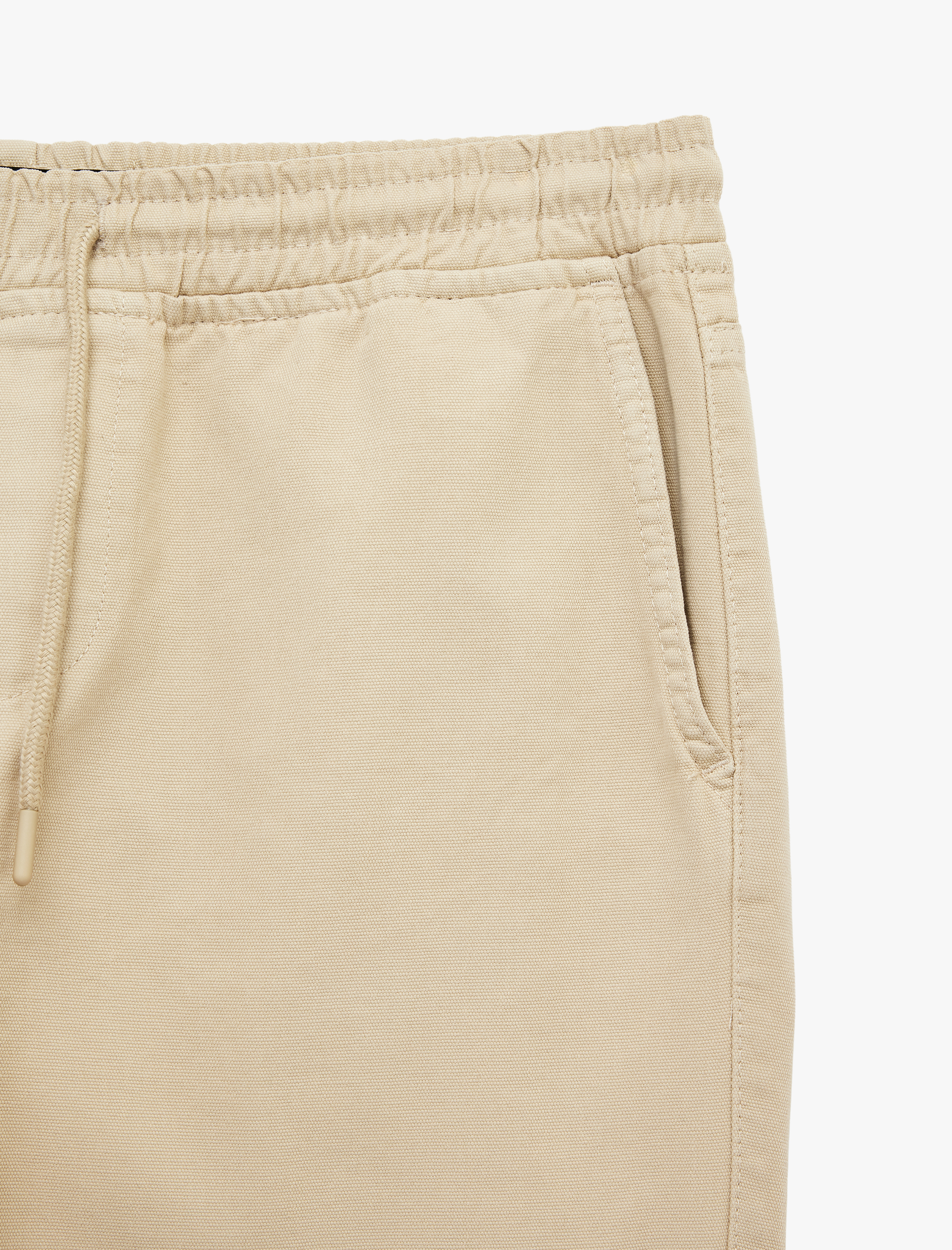   Regular Fit Pamuklu Cepli Gabardin Beli Bağcıklı Pantolon