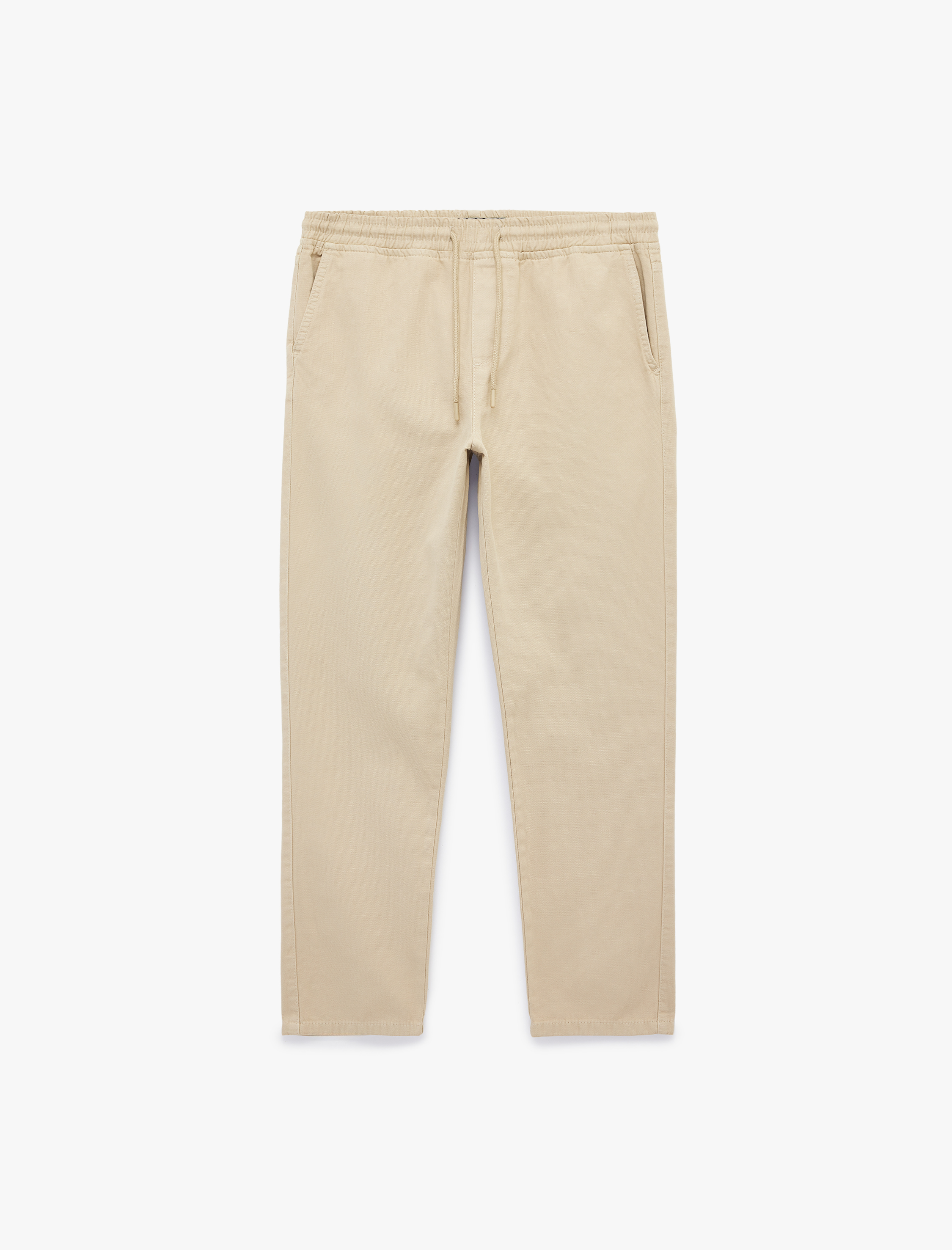   Regular Fit Pamuklu Cepli Gabardin Beli Bağcıklı Pantolon