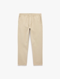 Regular Fit Pamuklu Cepli Gabardin Beli Bağcıklı Pantolon