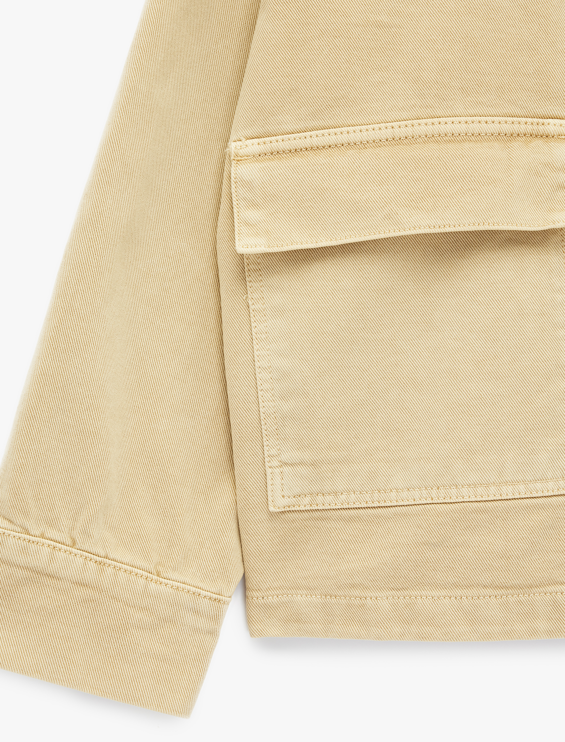   Klasik Yaka Fermuarlı Cep Detaylı Pamuklu Denim Ceket