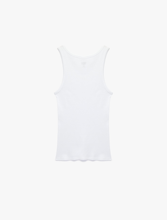  Rahat Kalıp Ribanalı Kolsuz U Yaka Pamuklu Atlet